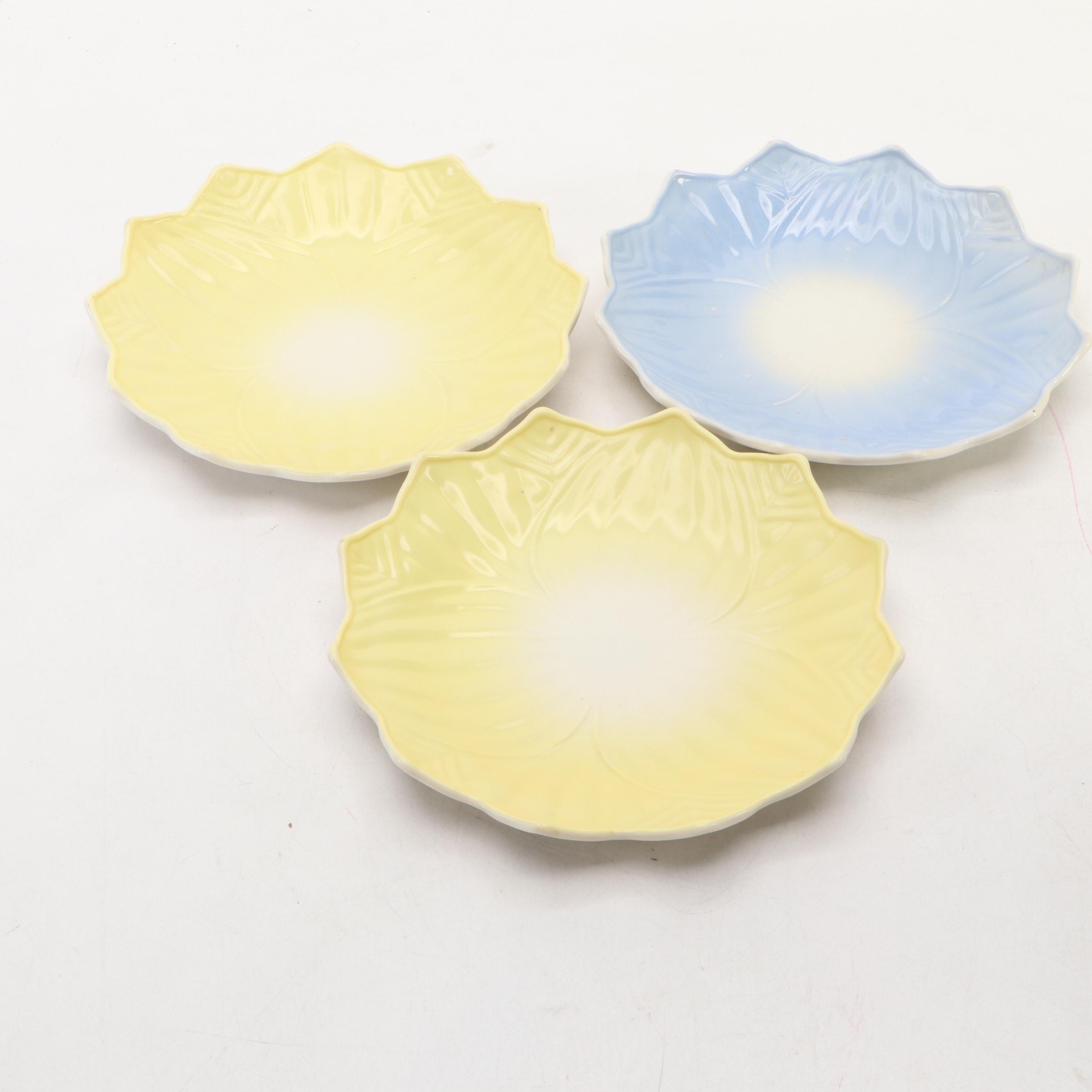 Anchor Hocking Milk Glass Lotus Plates and Bowls