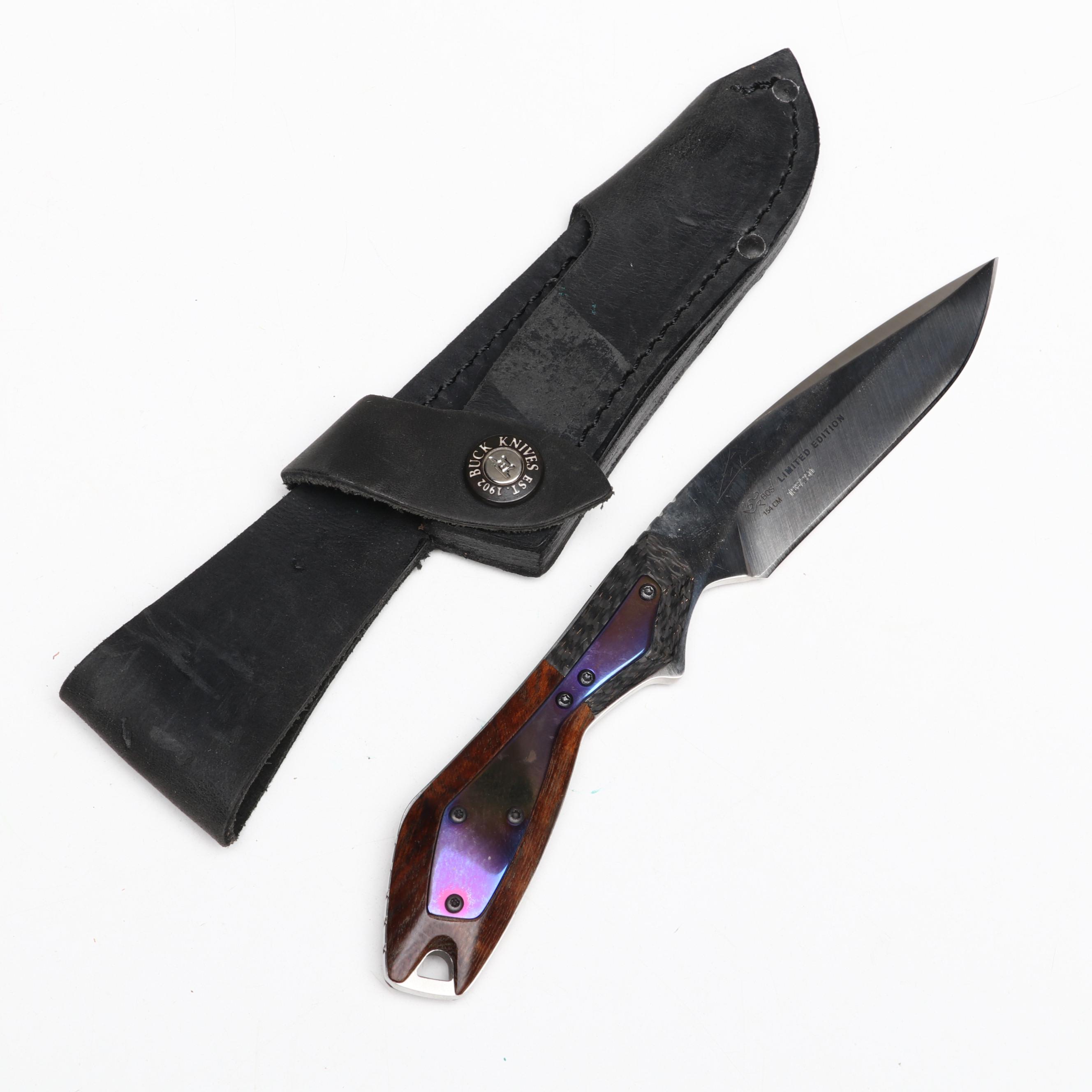 Buck Legacy Collection "Verge" Limited Edition Fixed Blade Knife in Scabbard