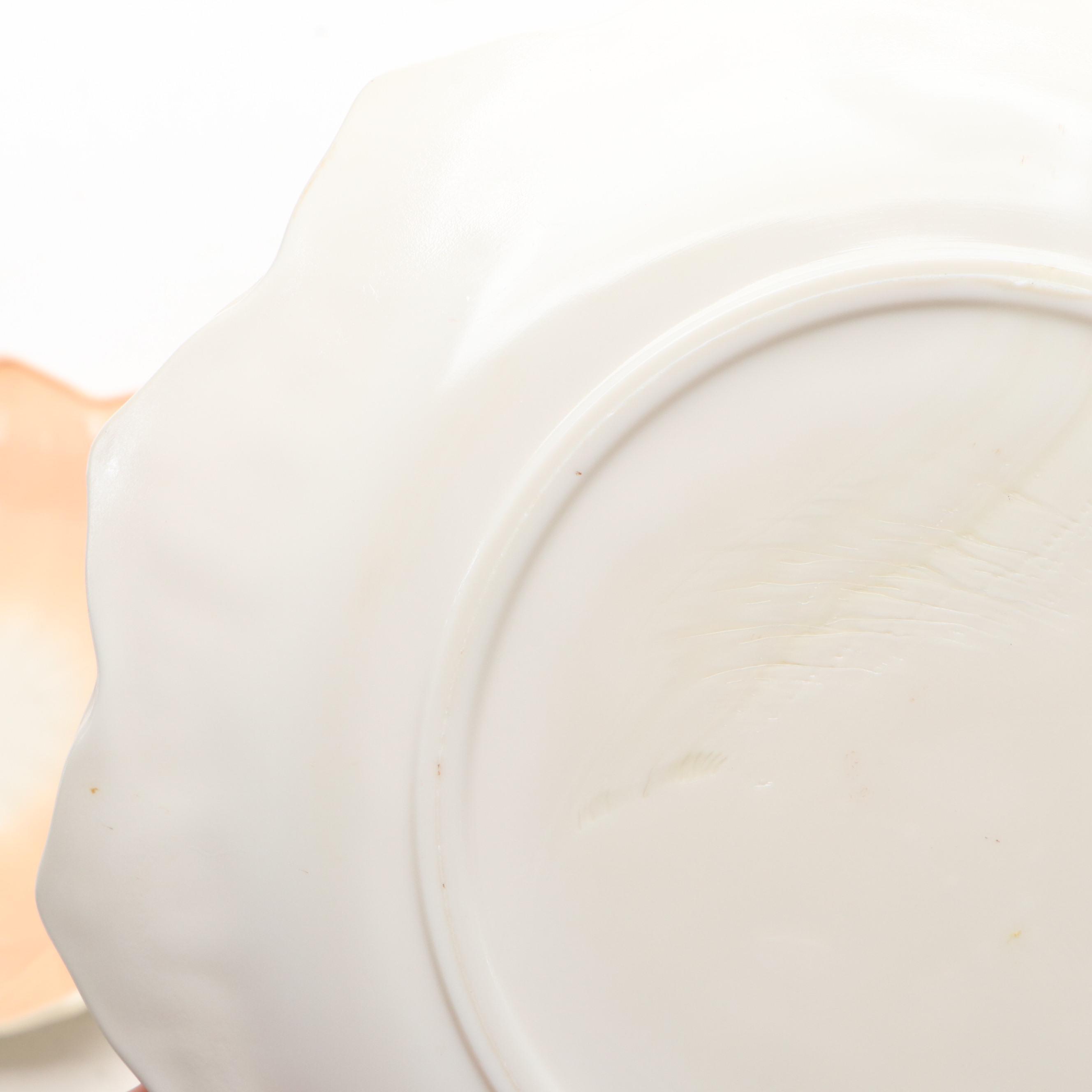 Anchor Hocking Milk Glass Lotus Plates and Bowls