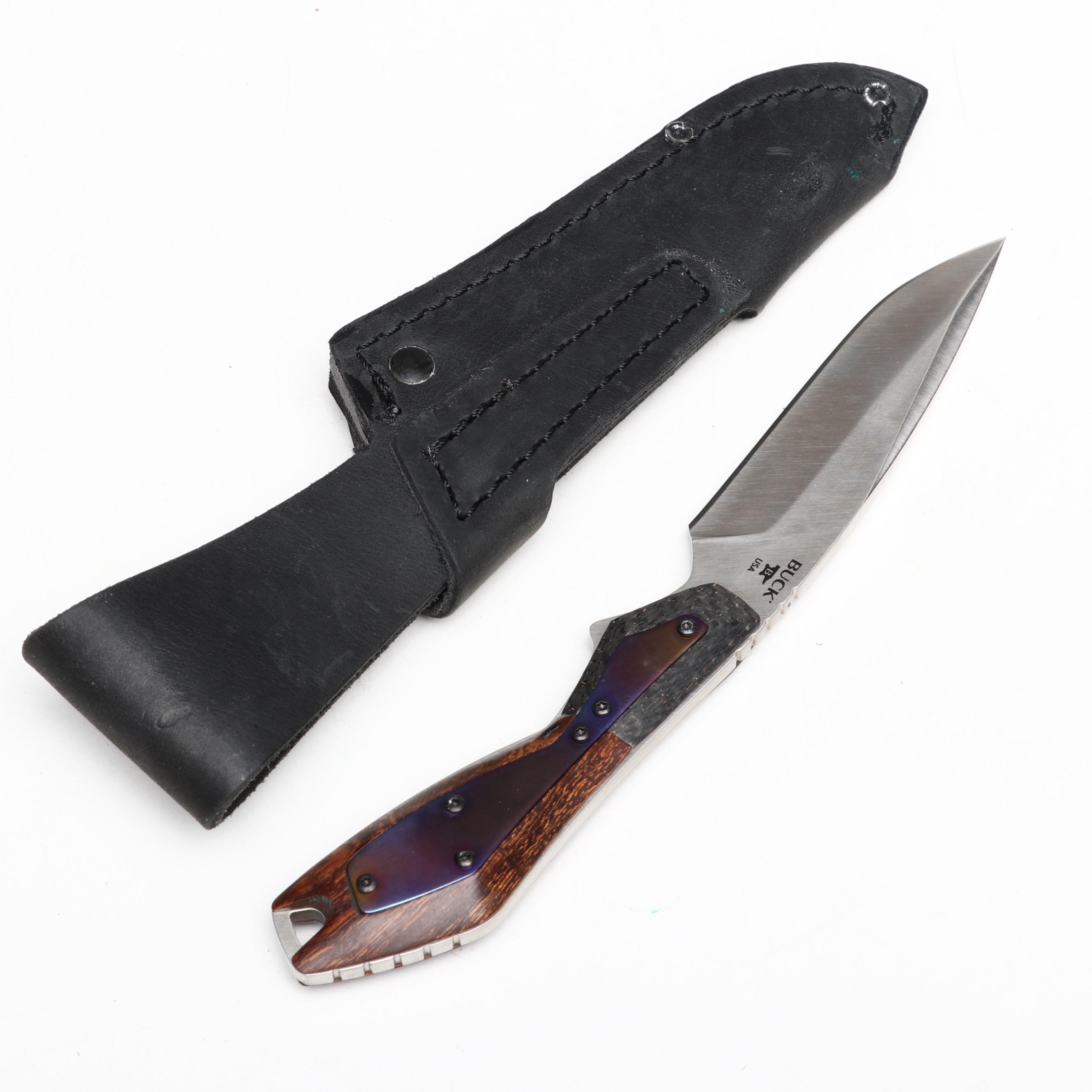 Buck Legacy Collection "Verge" Limited Edition Fixed Blade Knife in Scabbard