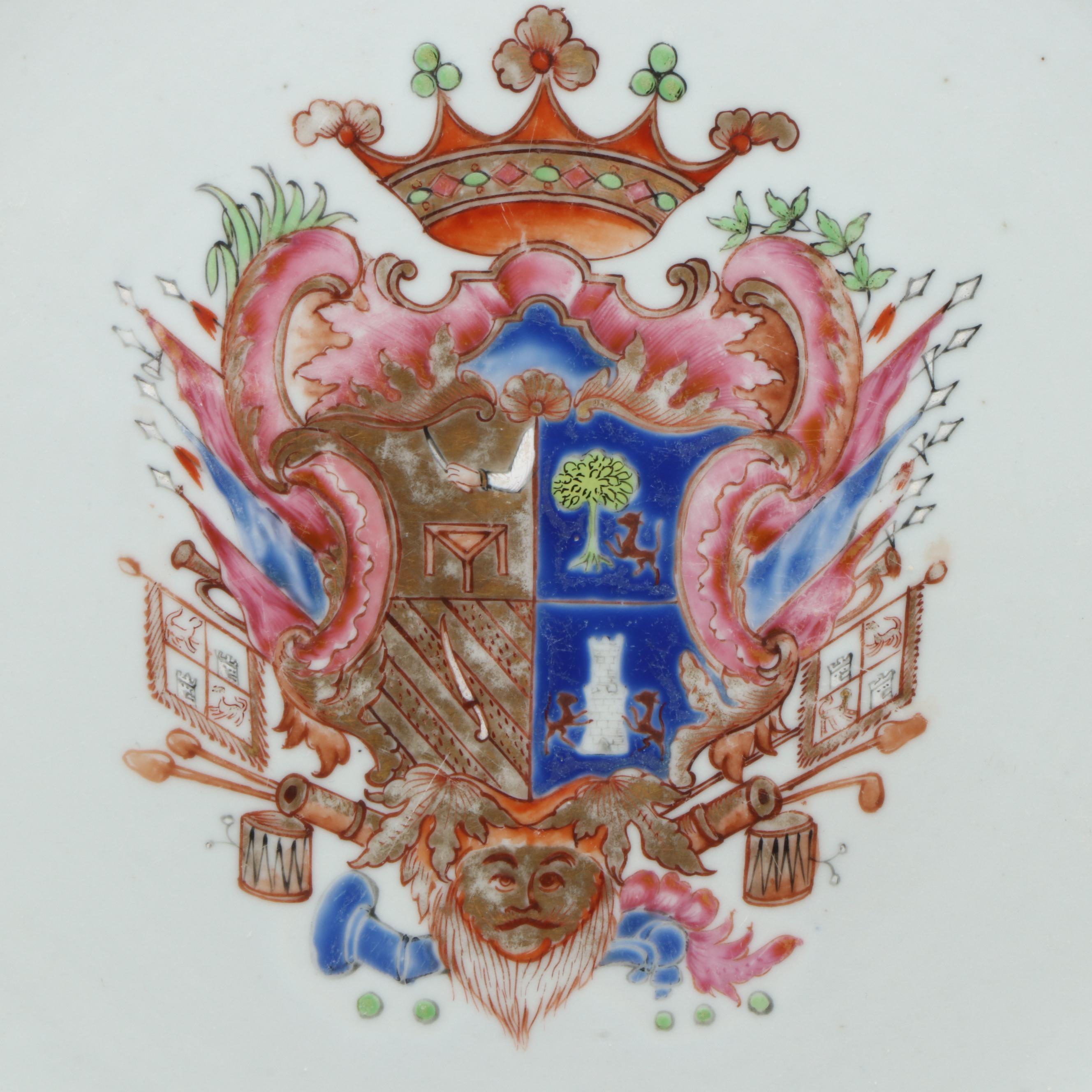 Chinese Export Porcelain Armorial Plates