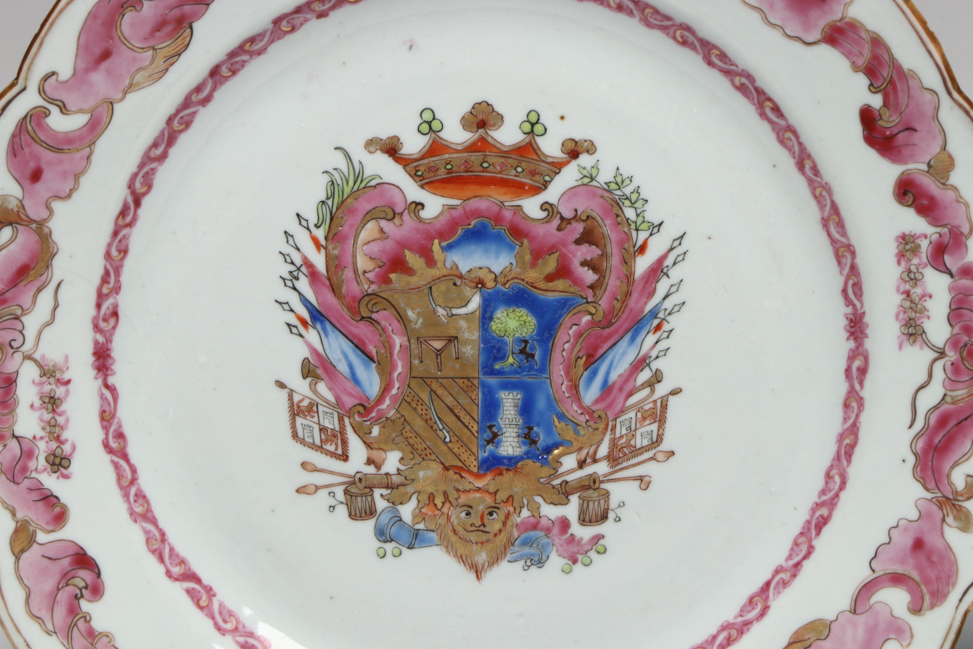Chinese Export Porcelain Armorial Plates