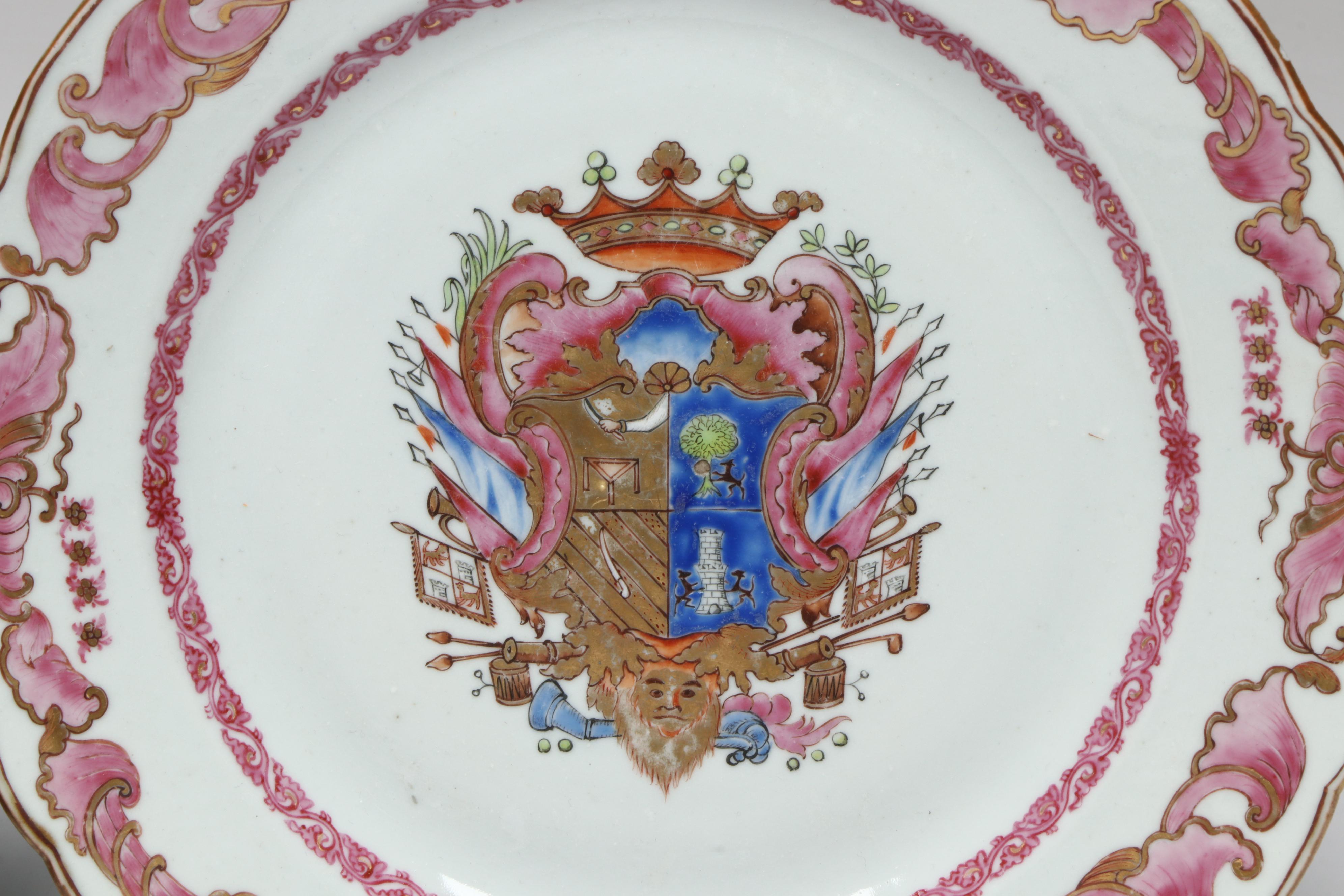 Chinese Export Porcelain Armorial Plates