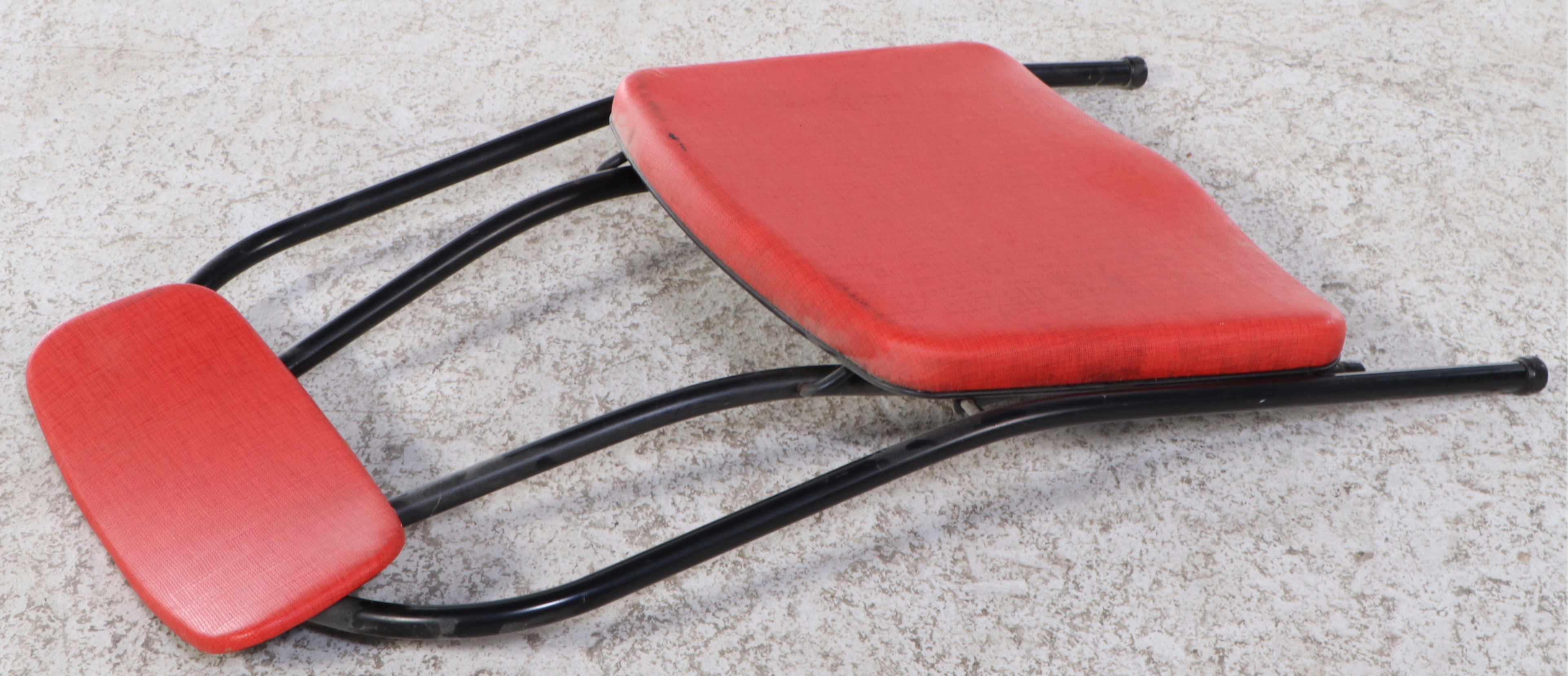 Folding Game Table and Four Modernist Style Chairs, Mid-20th Century