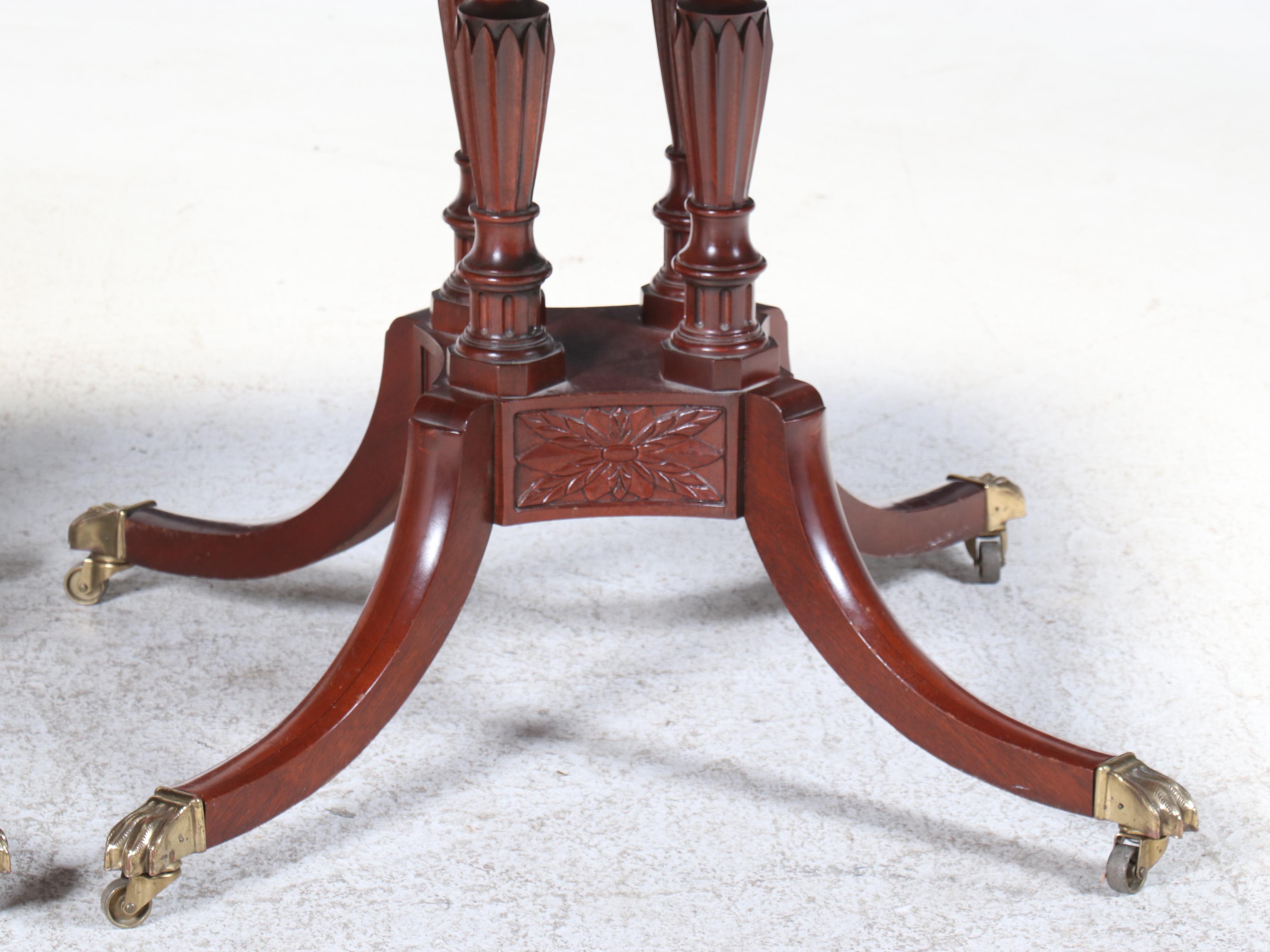 Baker Furniture Historic Charleston Reproductions Double-Pedestal Dining Table