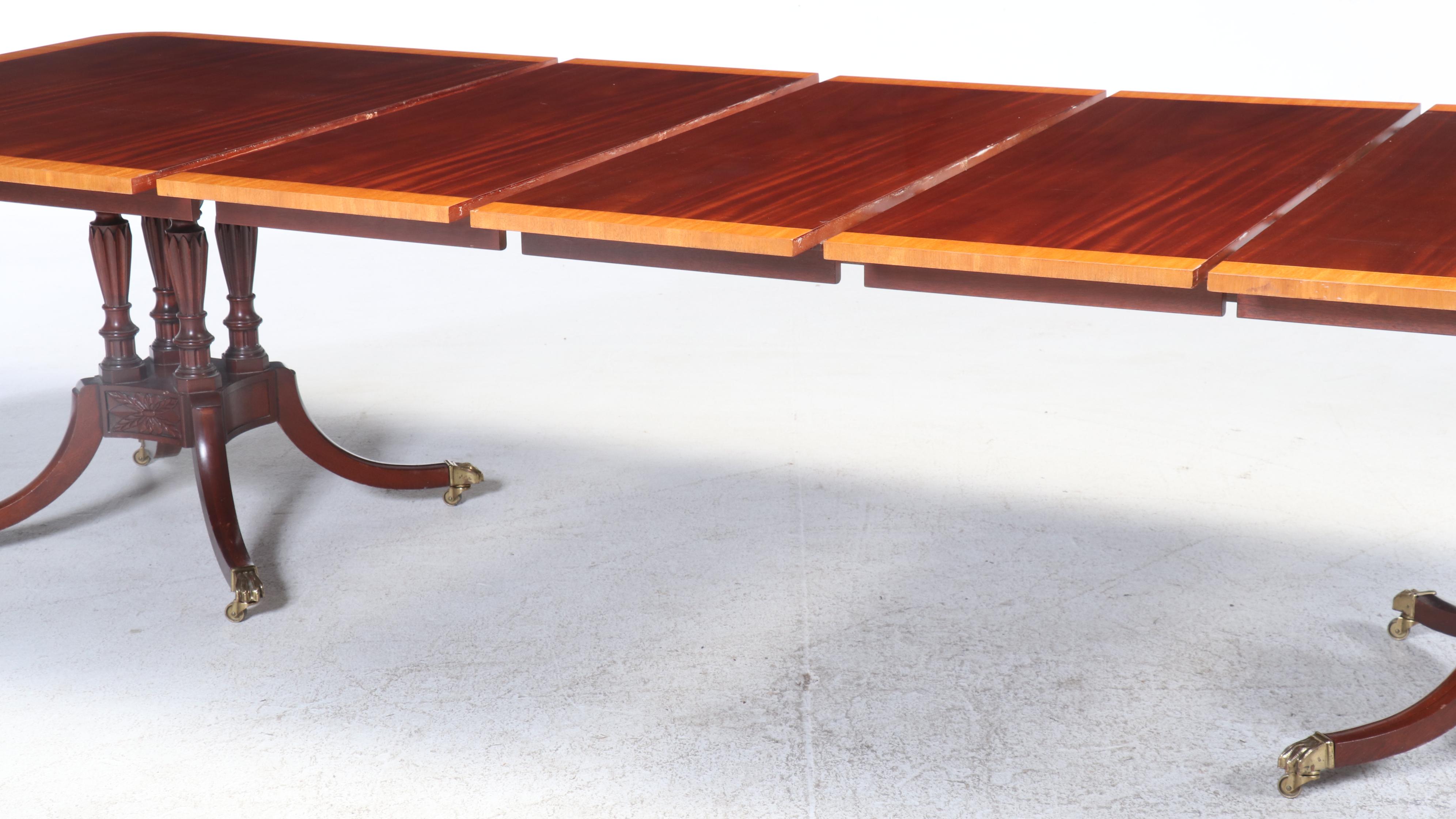 Baker Furniture Historic Charleston Reproductions Double-Pedestal Dining Table