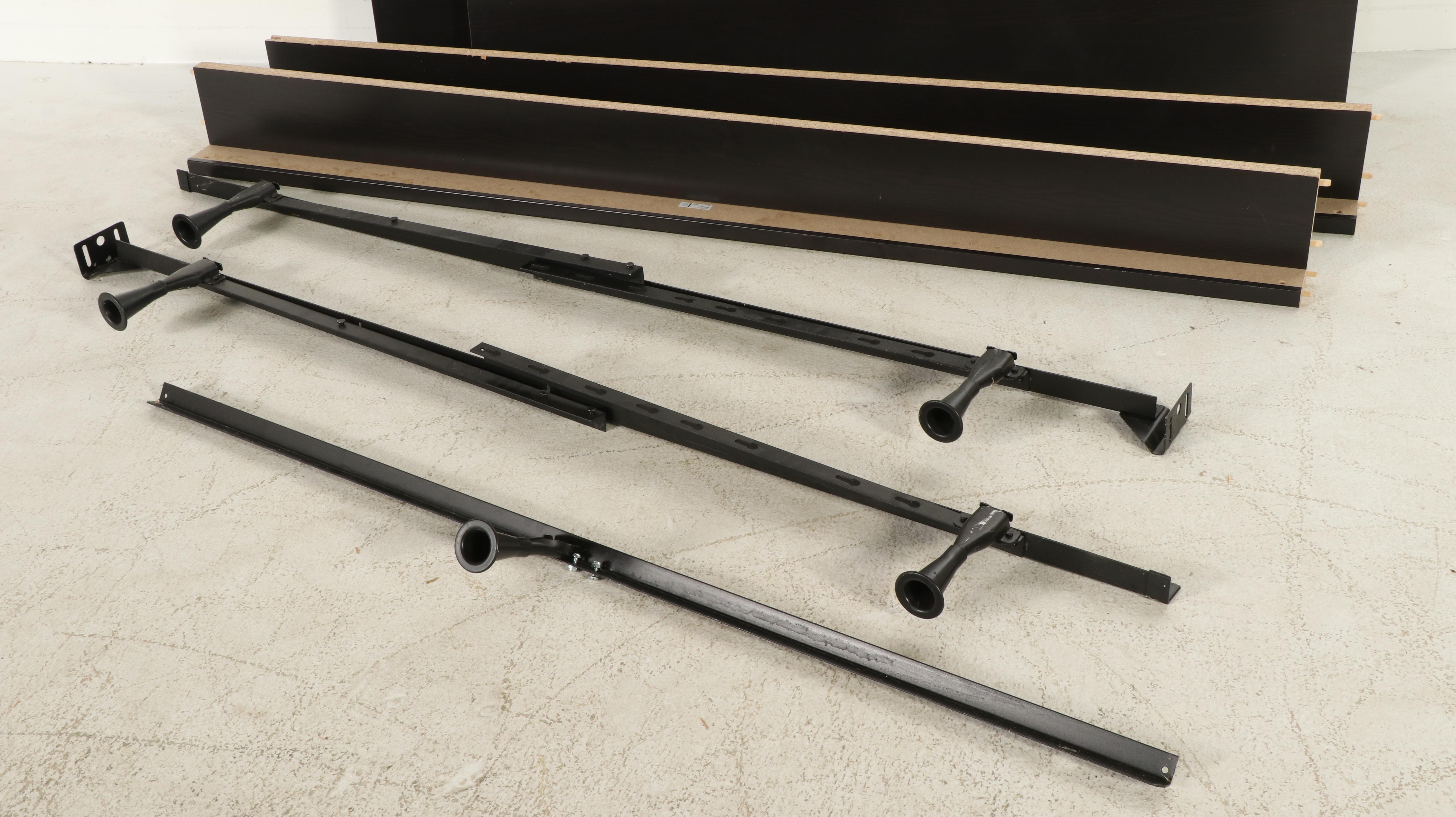 Contemporary Ebonized Wood Queen Sized Bed Frame