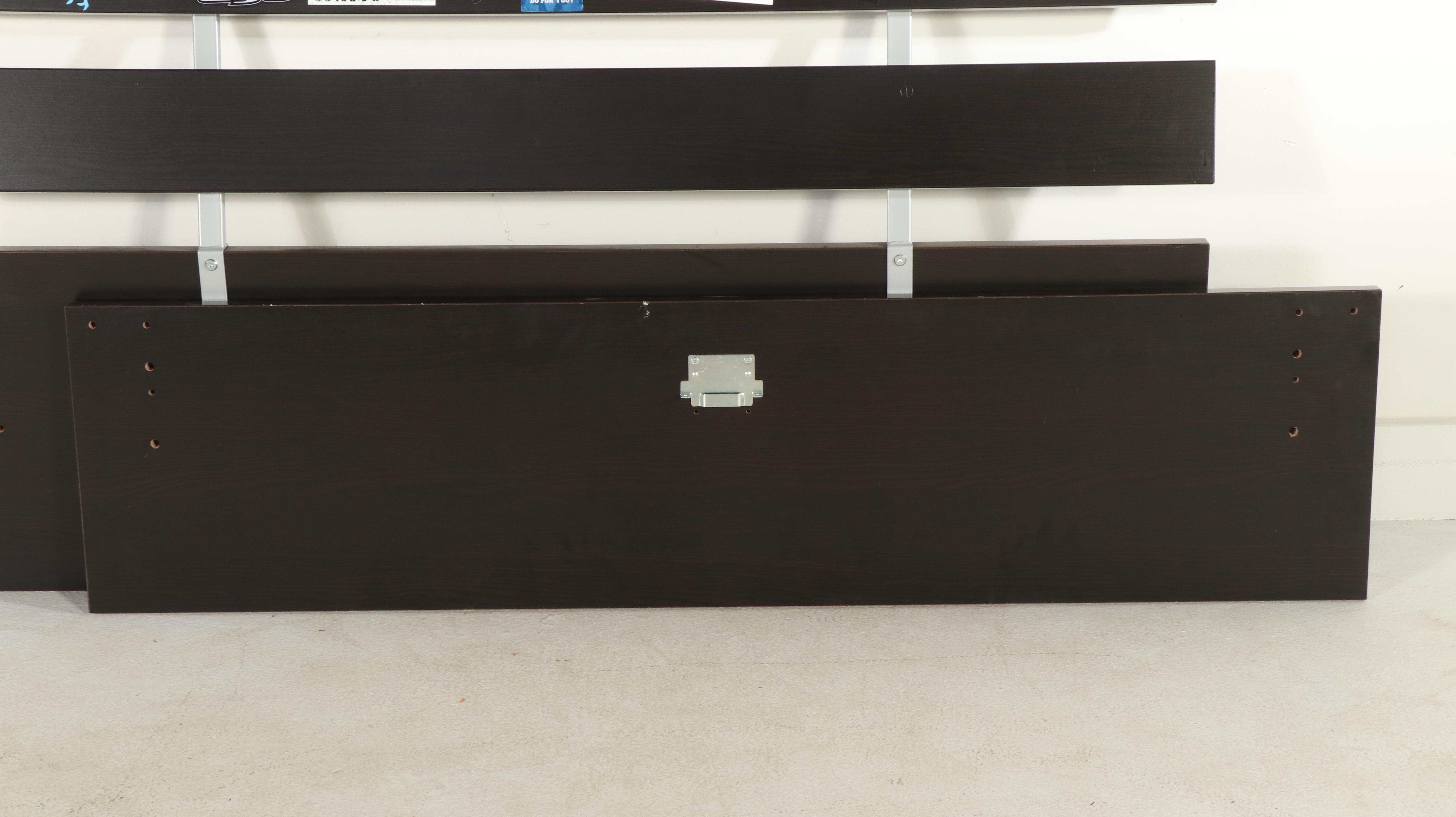 Contemporary Ebonized Wood Queen Sized Bed Frame