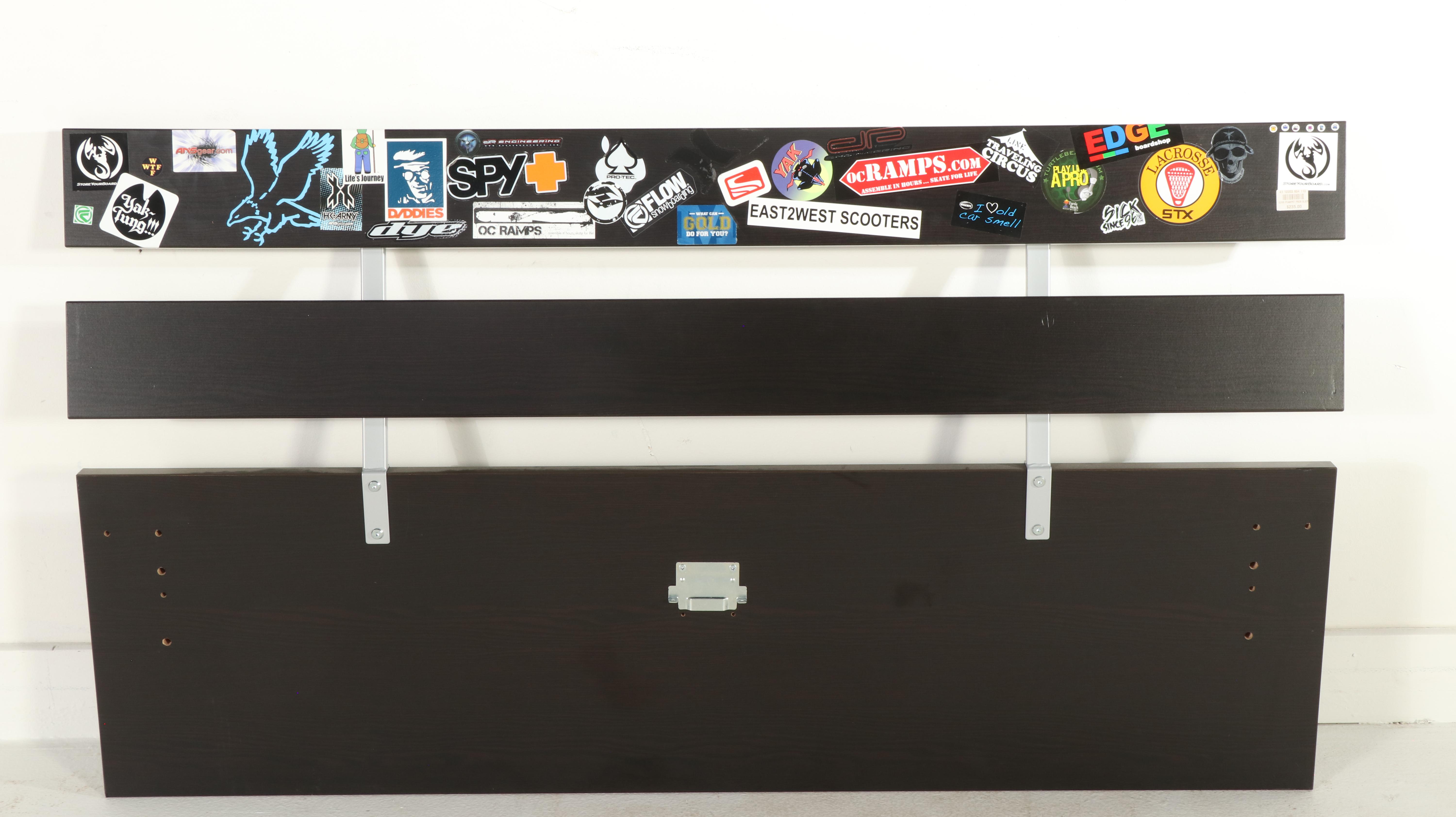 Contemporary Ebonized Wood Queen Sized Bed Frame