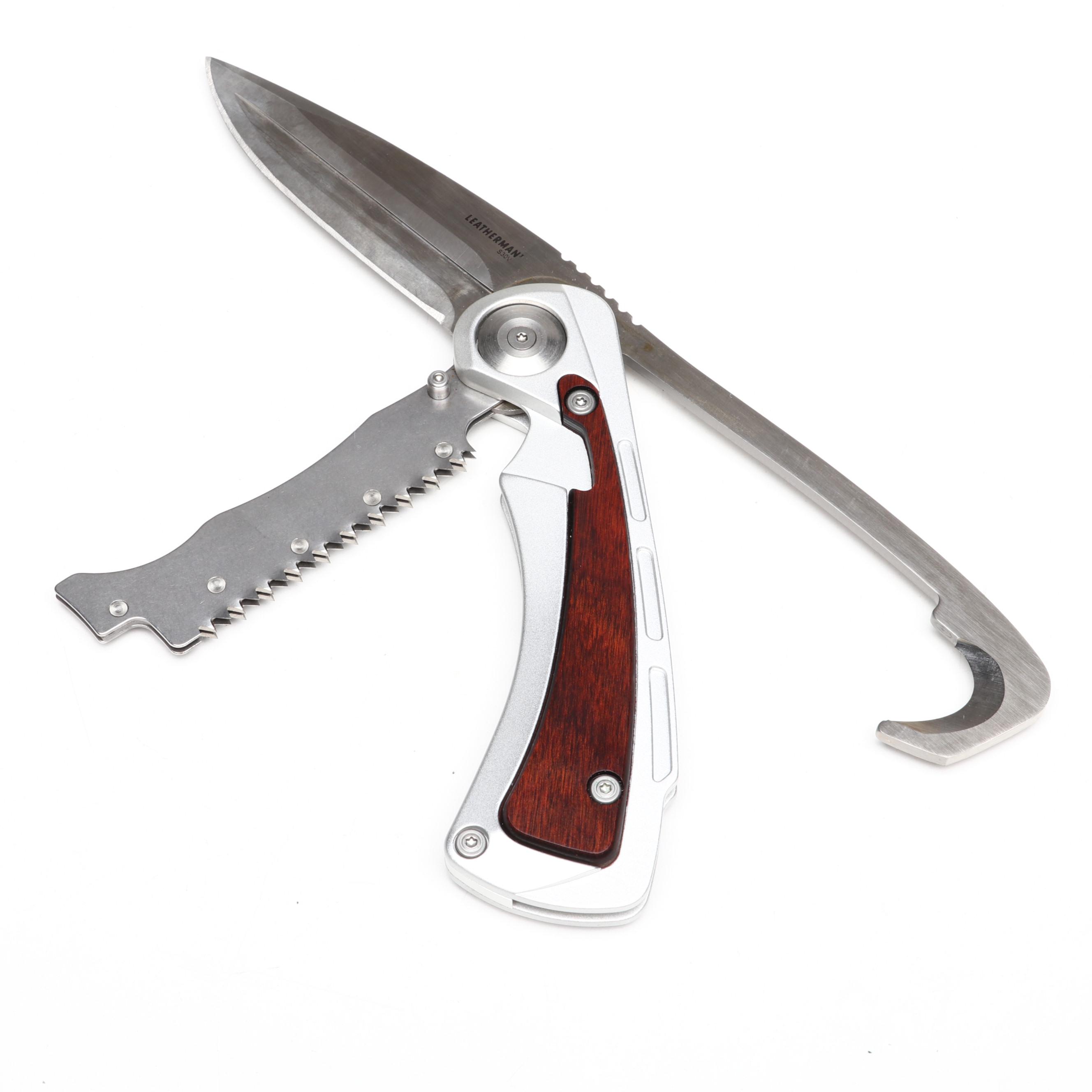Leatherman "Klamath" Stainless Steel and Aluminum Handled Folding Knife
