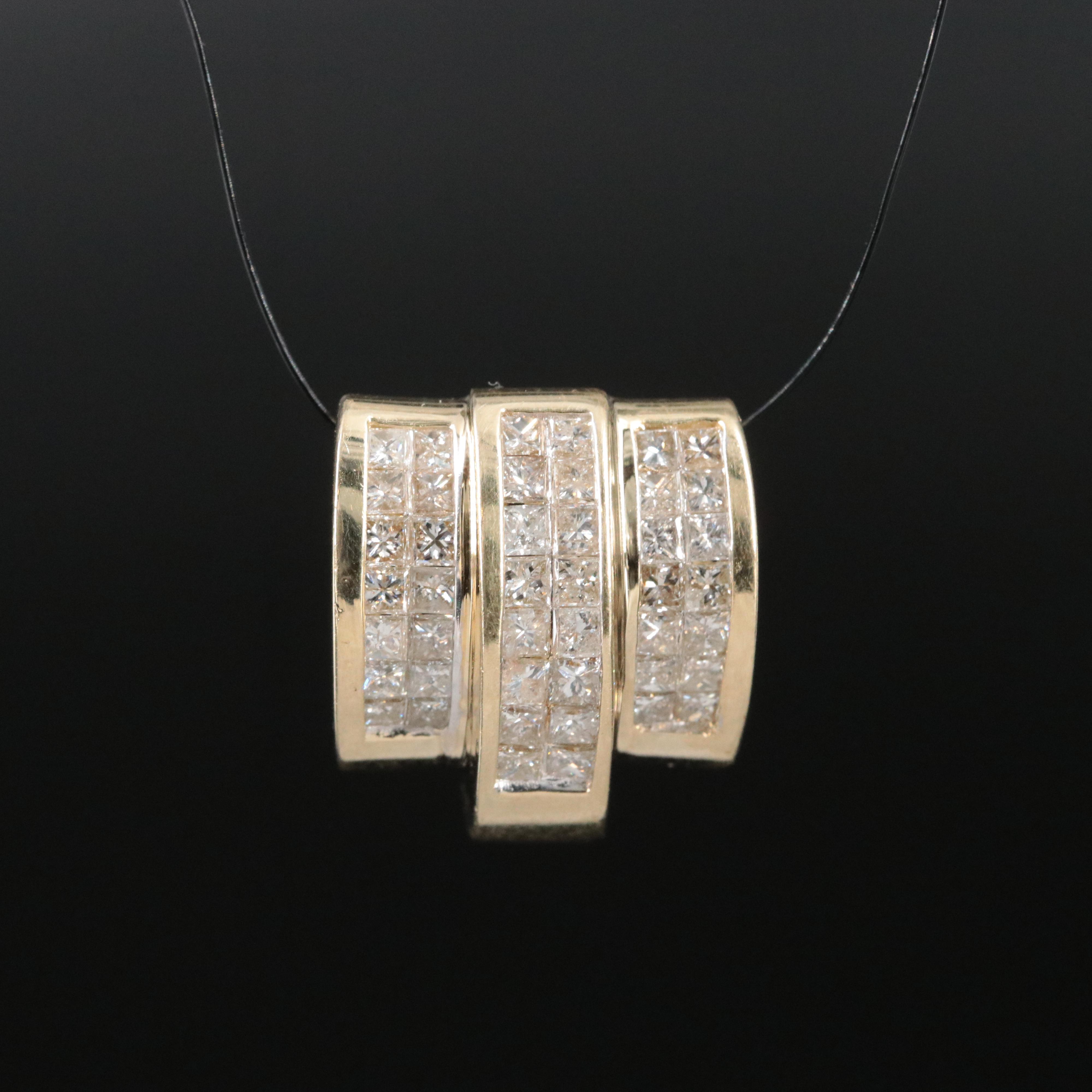 14K 1.49 CTW Diamond Enhancer Pendant