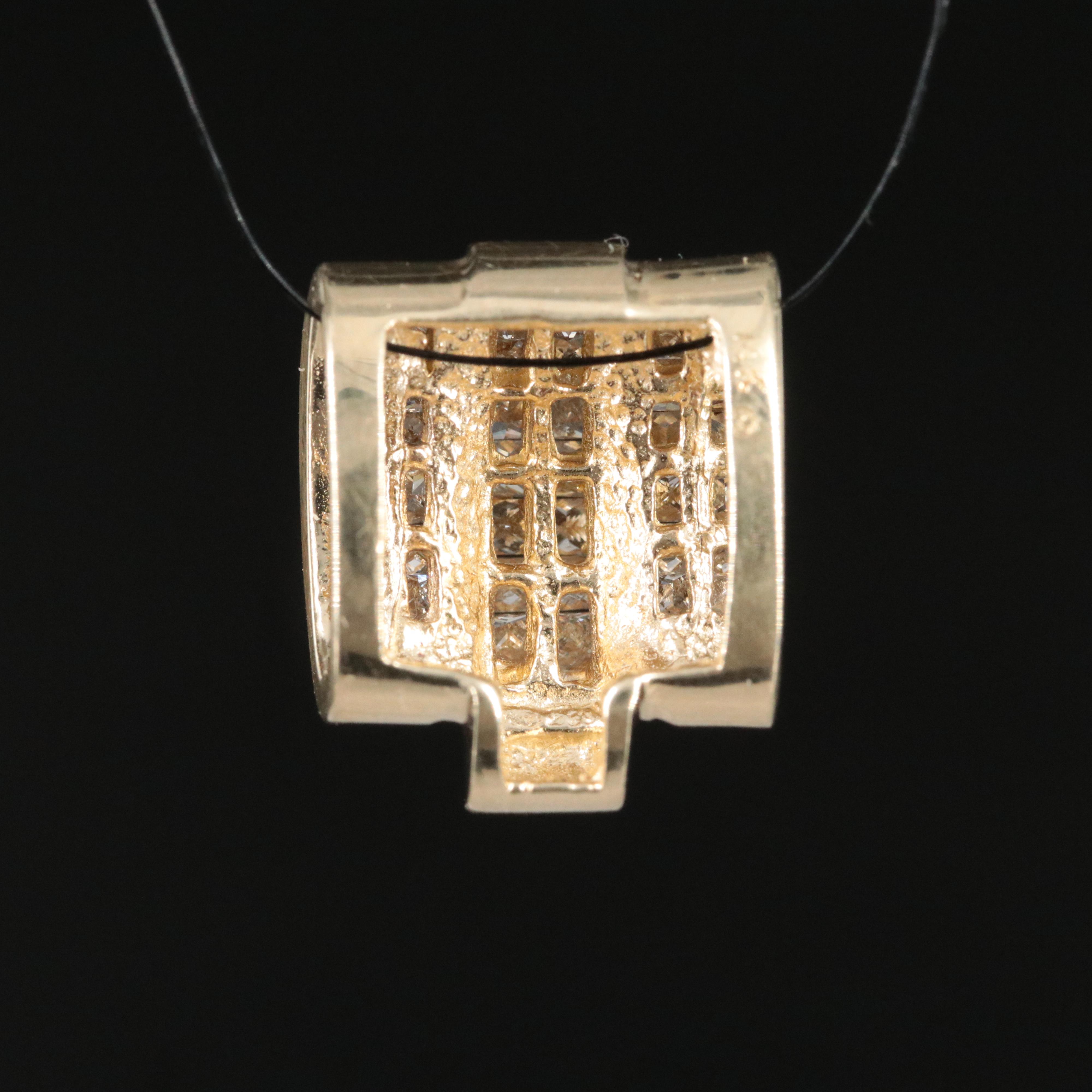 14K 1.49 CTW Diamond Enhancer Pendant