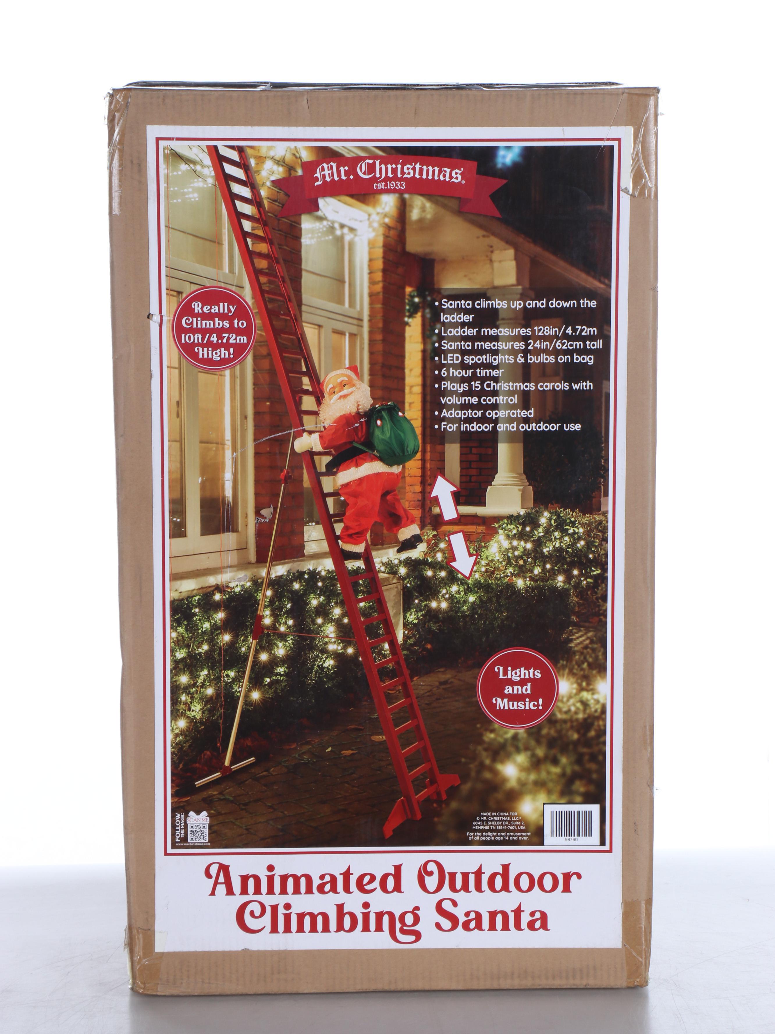 Mr. Christmas Animated Outdoor Climbing Santa with Other Tree Skirts