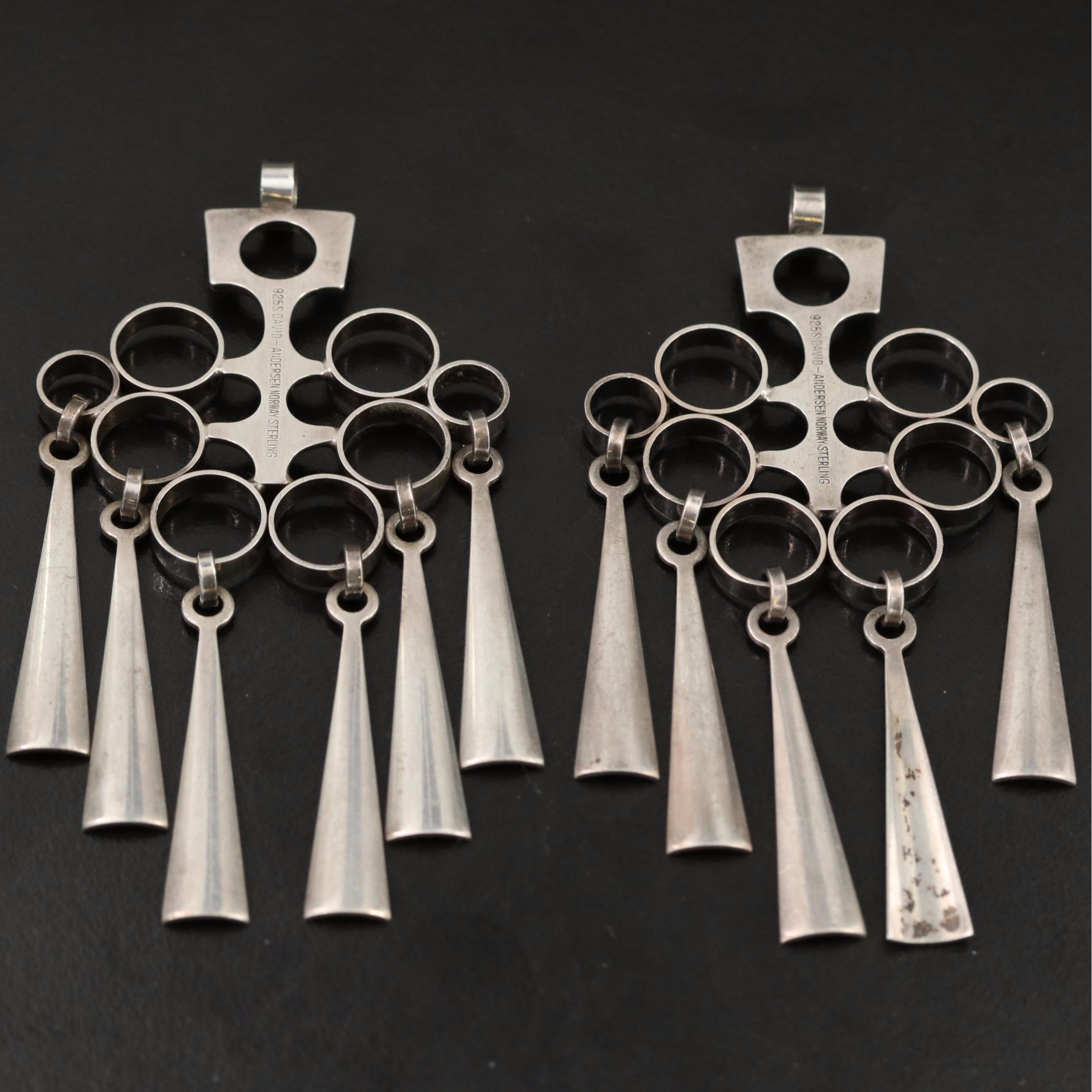 David-Andersen Scandinavian Modernist Sterling Pendants