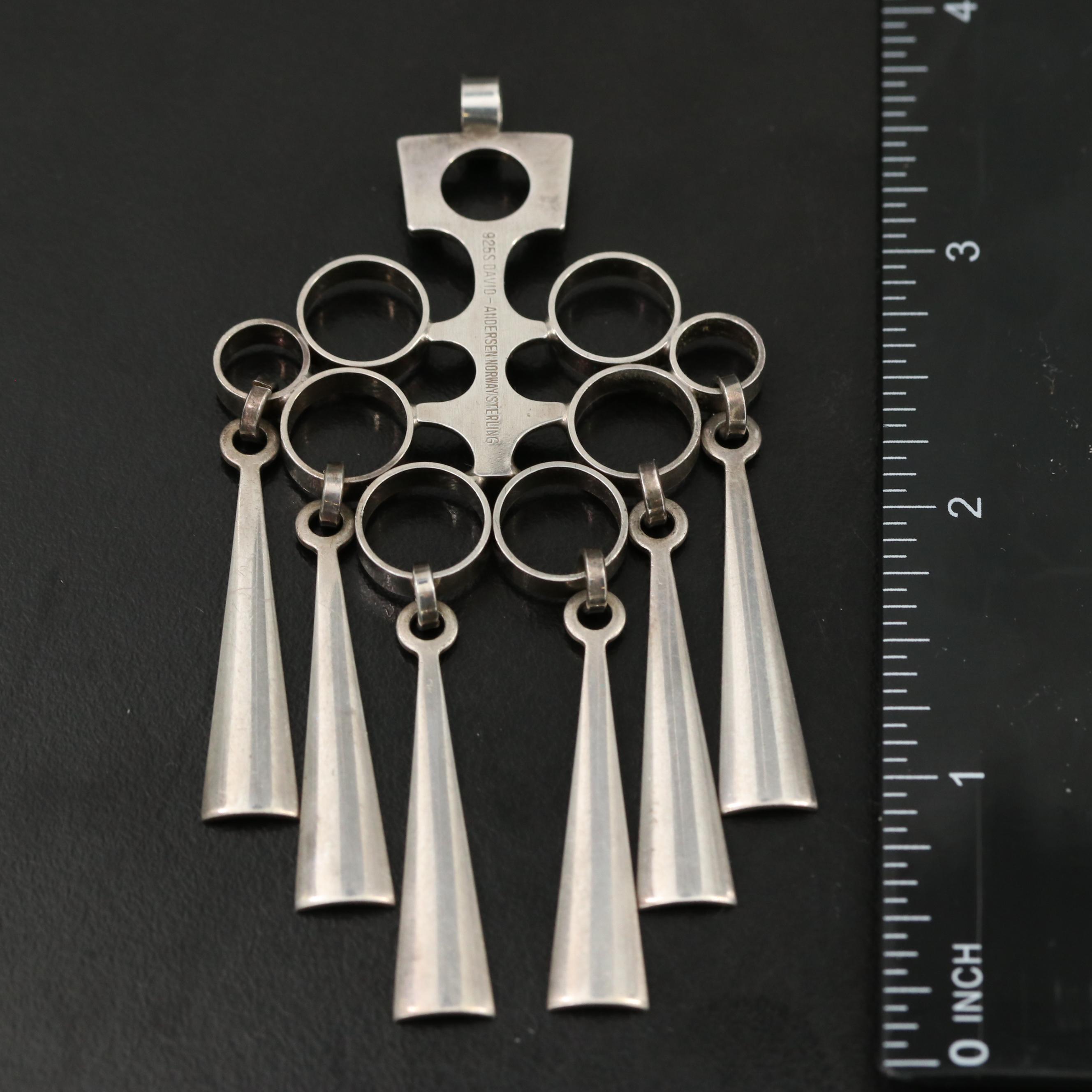 David-Andersen Scandinavian Modernist Sterling Pendants