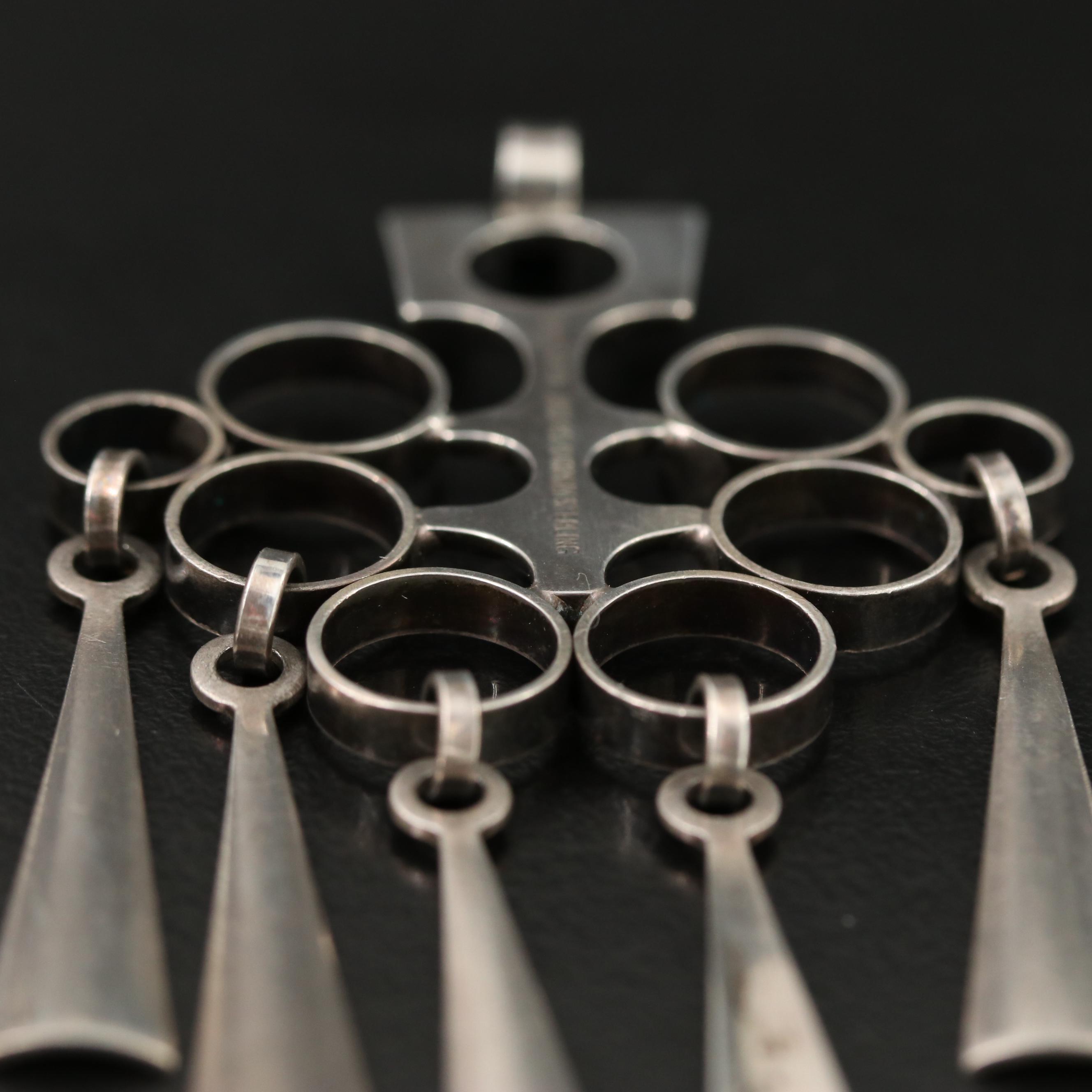 David-Andersen Scandinavian Modernist Sterling Pendants