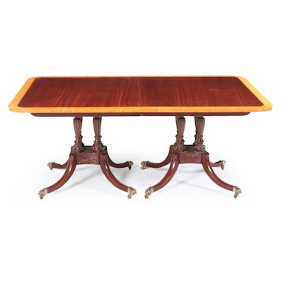 Baker Furniture Historic Charleston Reproductions Double-Pedestal Dining Table Baker Furniture Historic Charleston Reproductions Double-Pedestal Dining Table