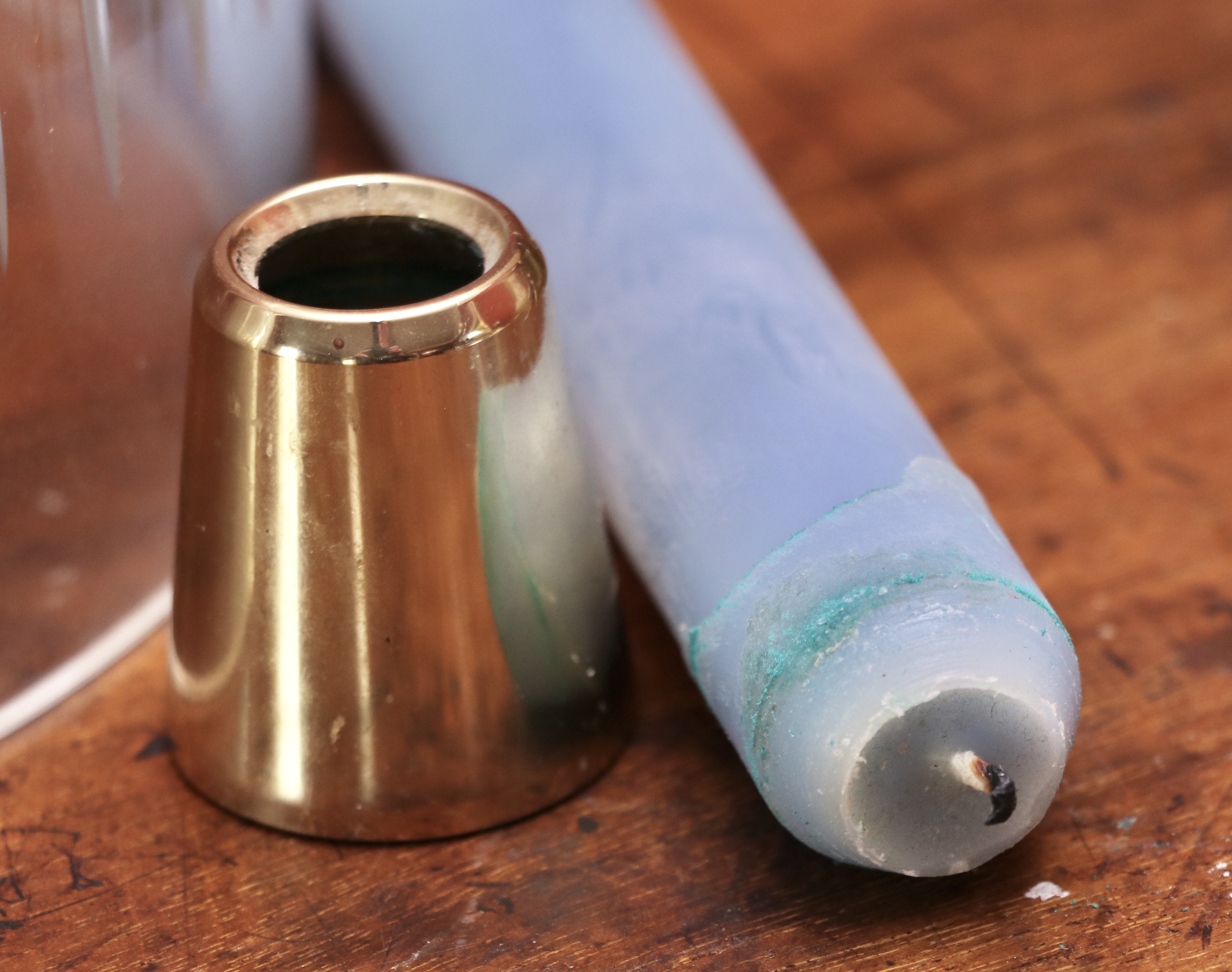 Regency Style Brass Candle Sconces with Etched Glass Hurricanes