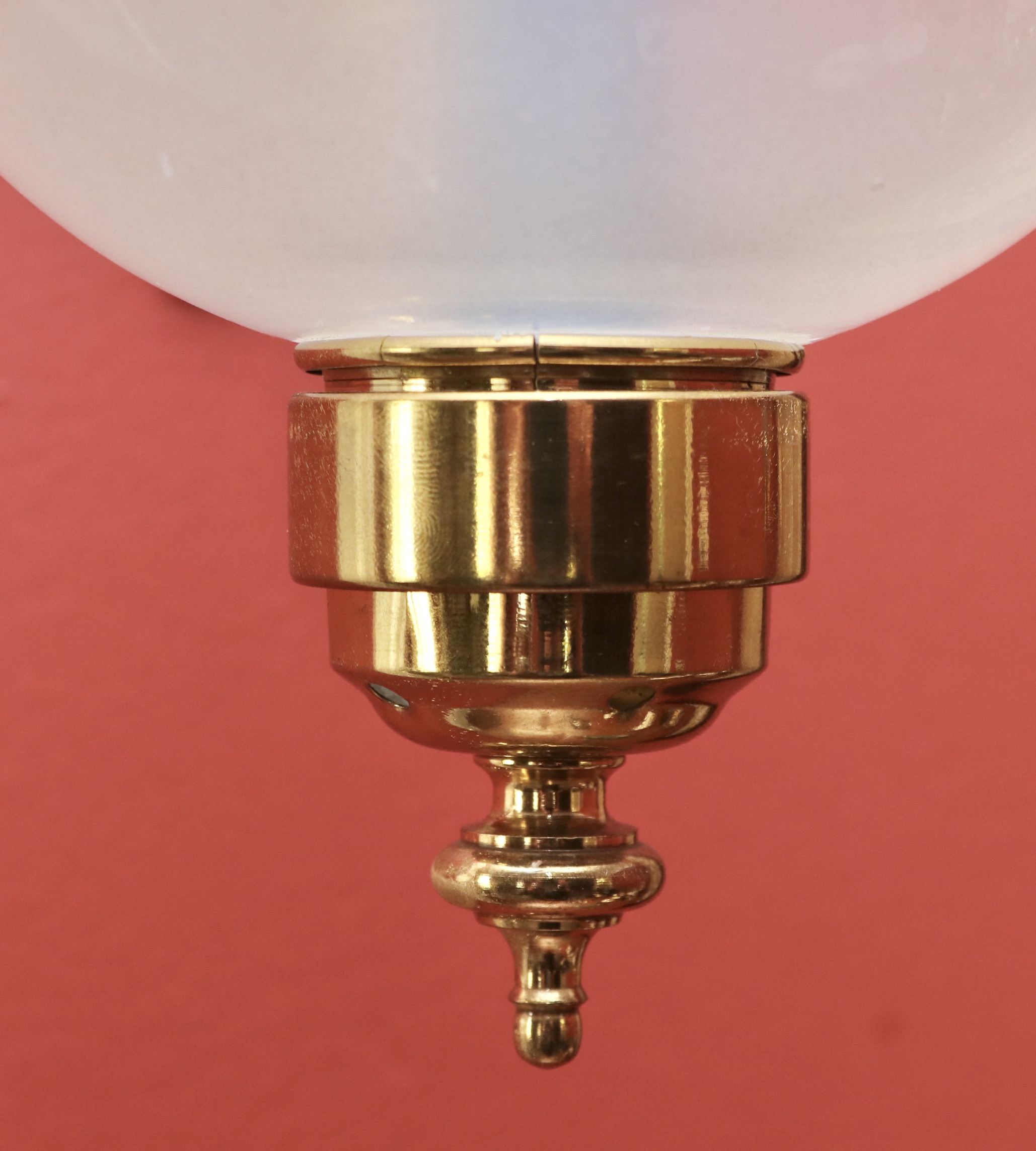 Regency Style Brass Candle Sconces with Etched Glass Hurricanes