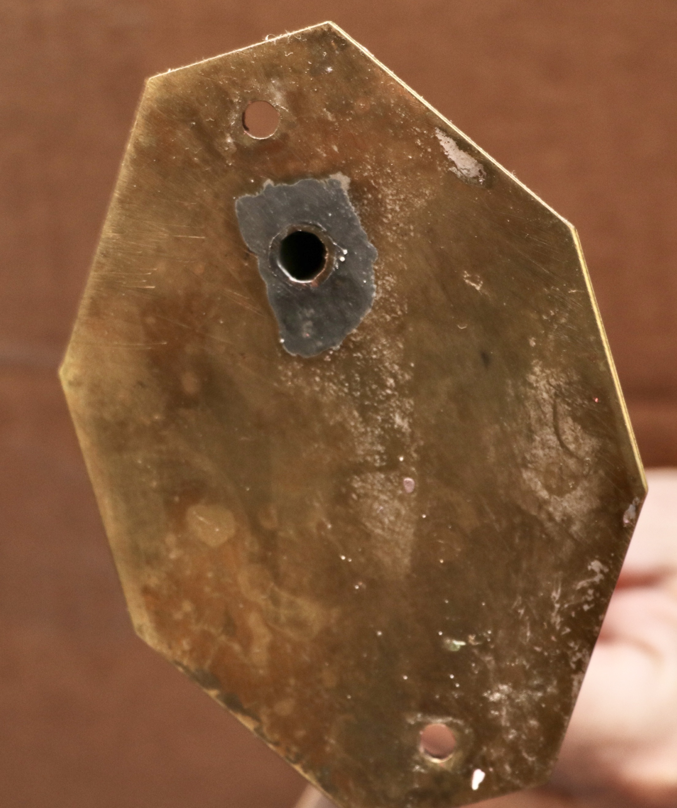 Regency Style Brass Candle Sconces with Etched Glass Hurricanes