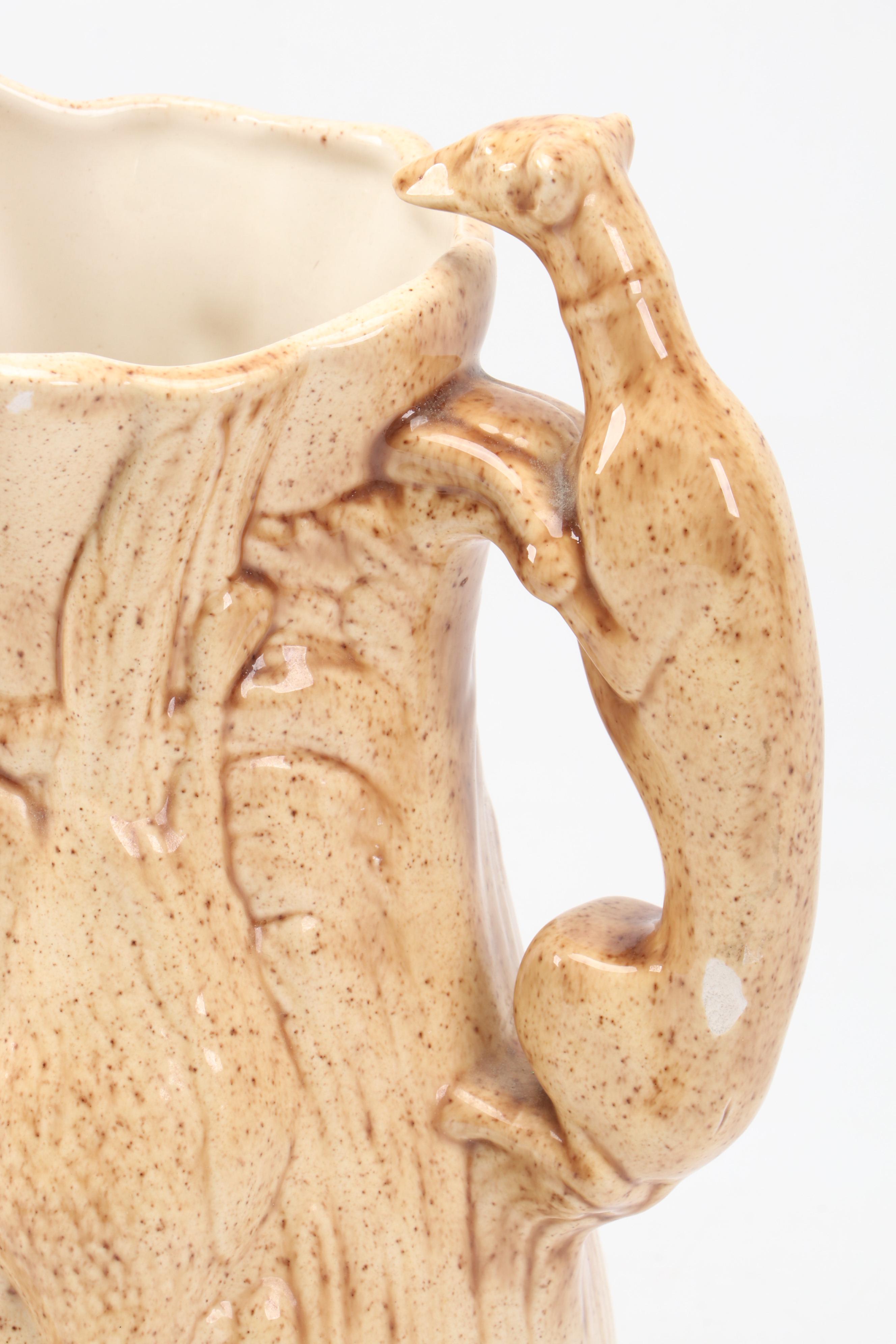 Tom Holder English Hunt Style Molded Pitcher, 1982