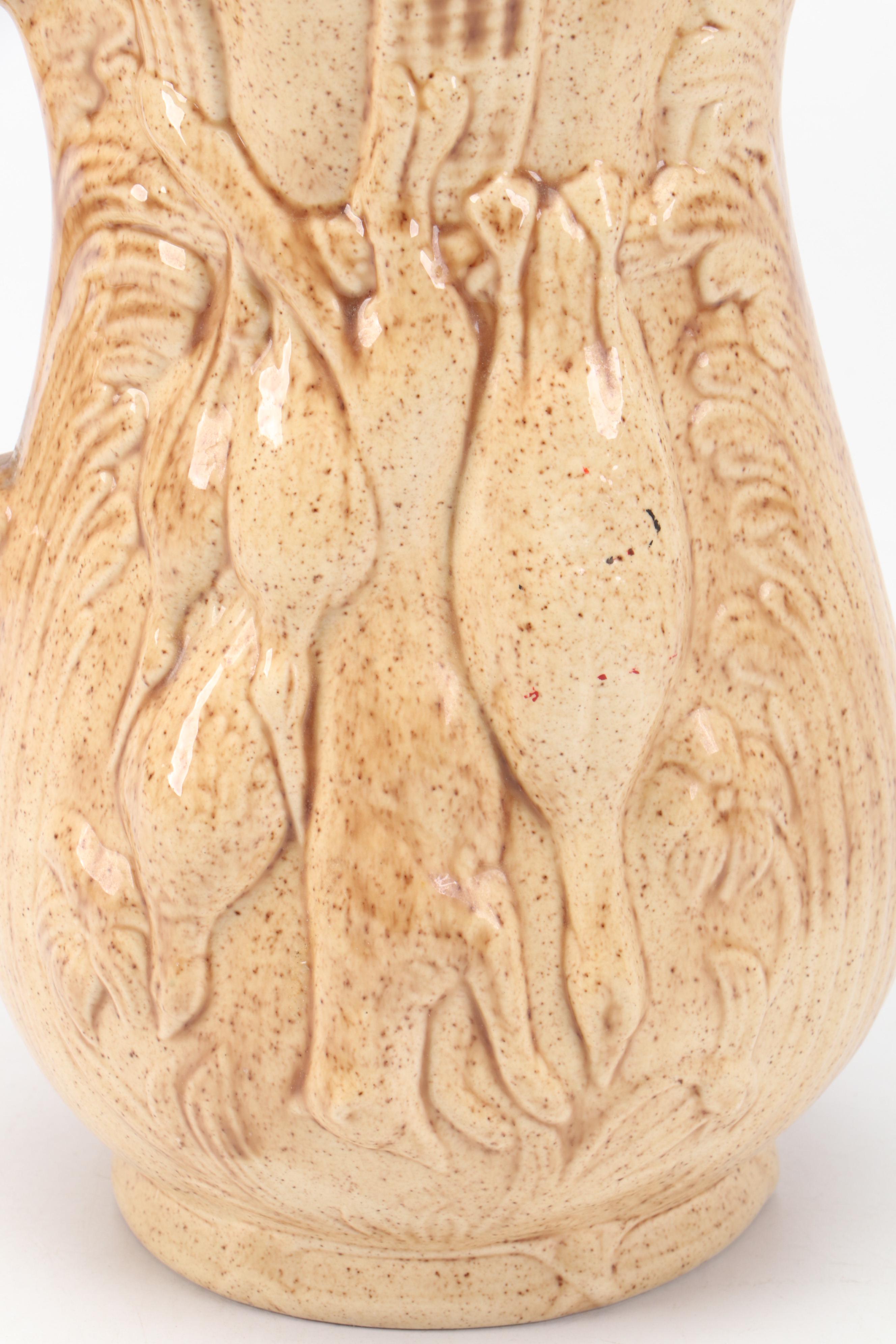 Tom Holder English Hunt Style Molded Pitcher, 1982