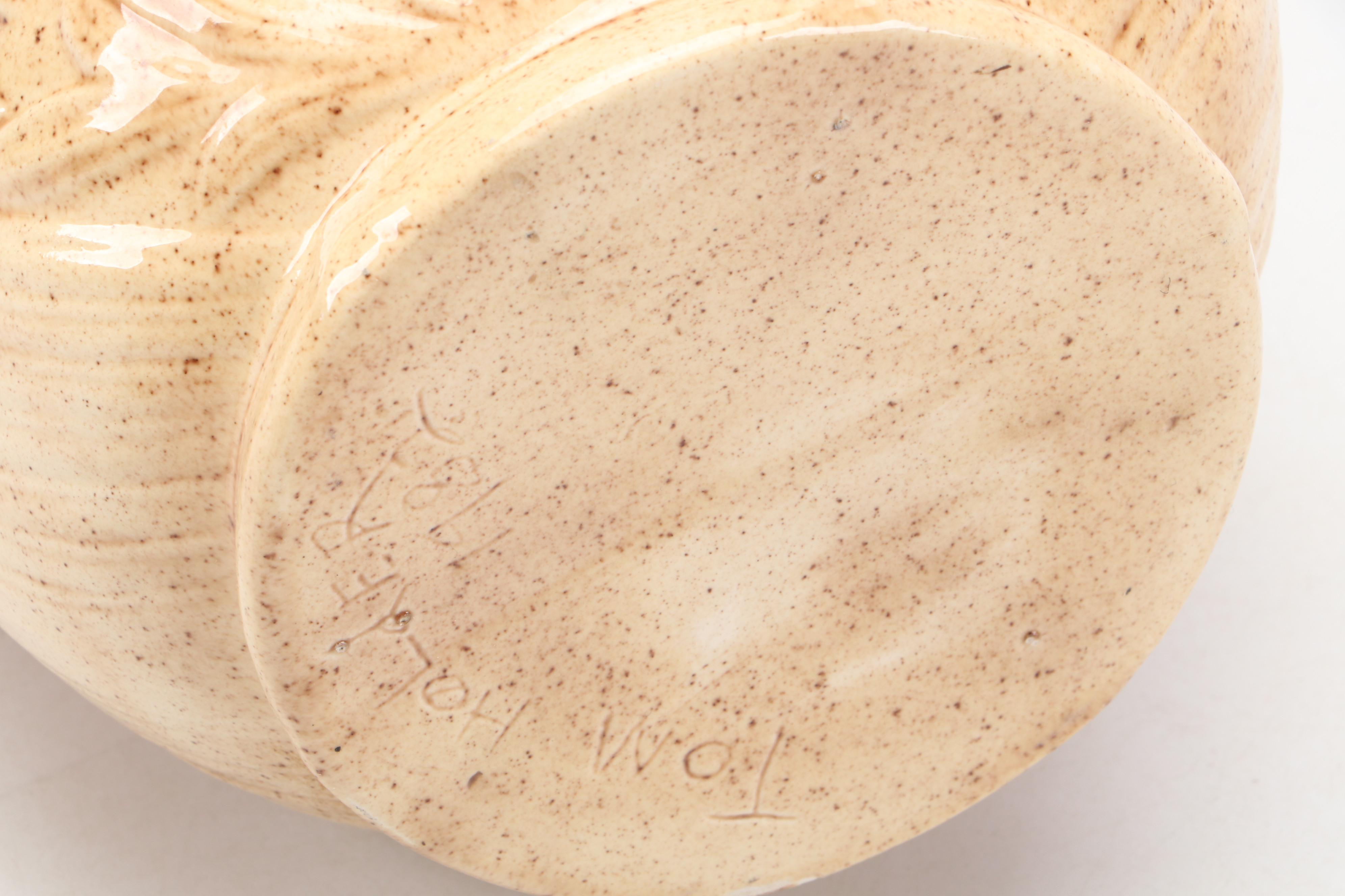 Tom Holder English Hunt Style Molded Pitcher, 1982