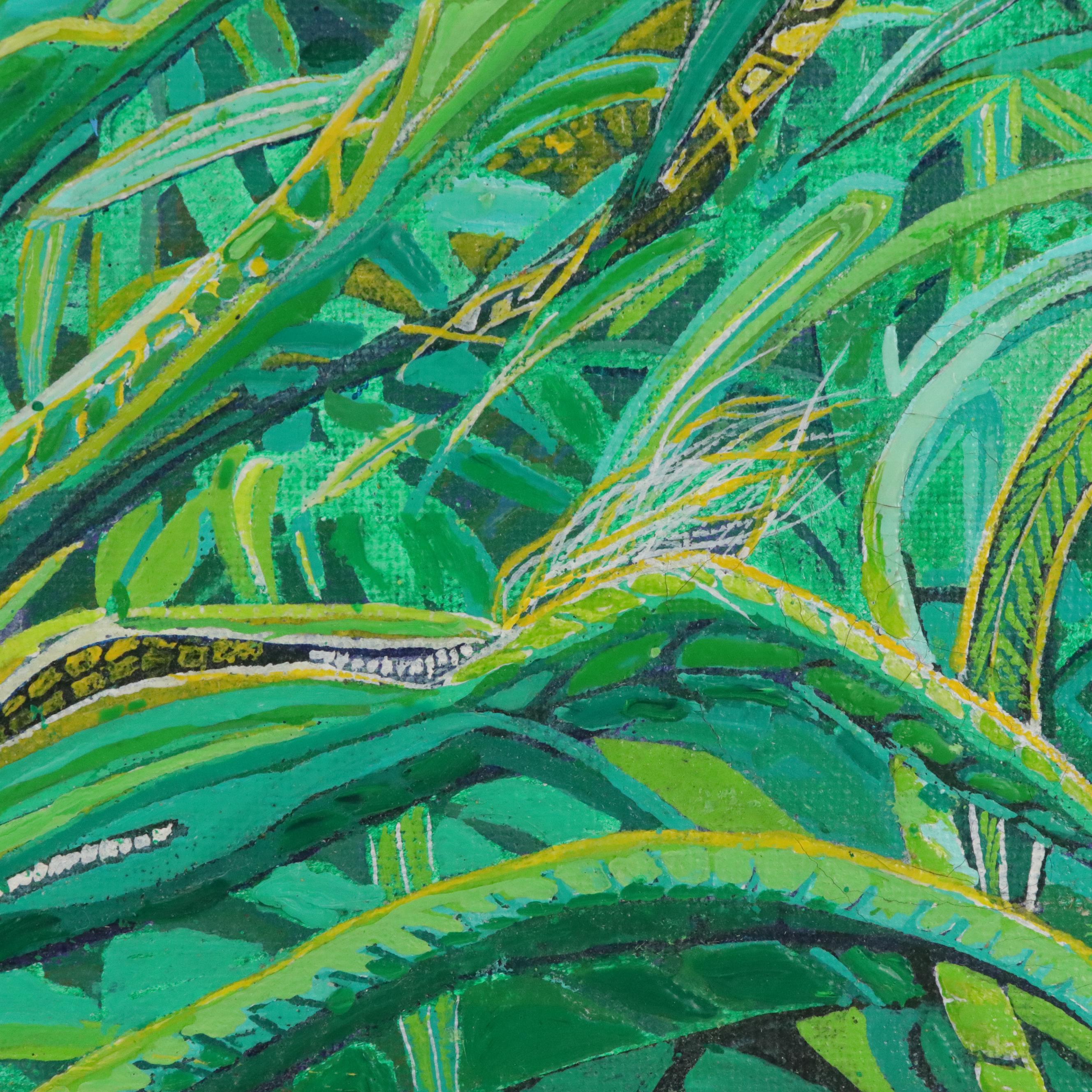 Andrew T. Mayer III Cornfield Diptych Acrylic Painting, Mid–Late 20th Century