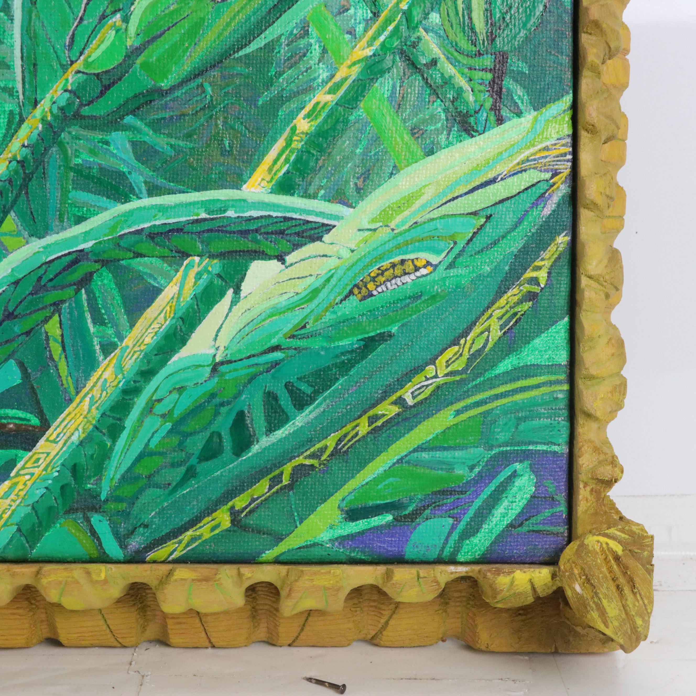 Andrew T. Mayer III Cornfield Diptych Acrylic Painting, Mid–Late 20th Century