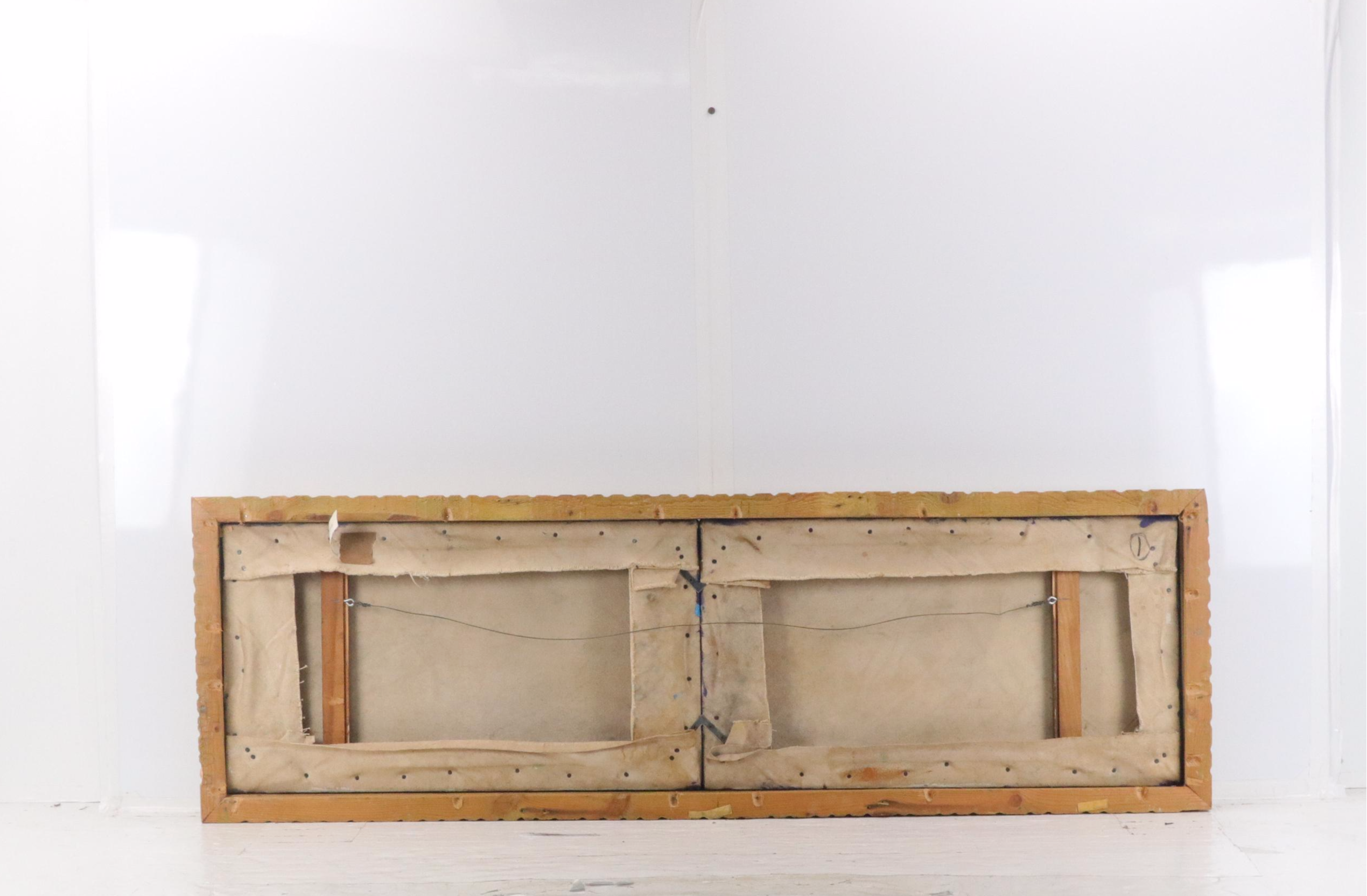 Andrew T. Mayer III Cornfield Diptych Acrylic Painting, Mid–Late 20th Century