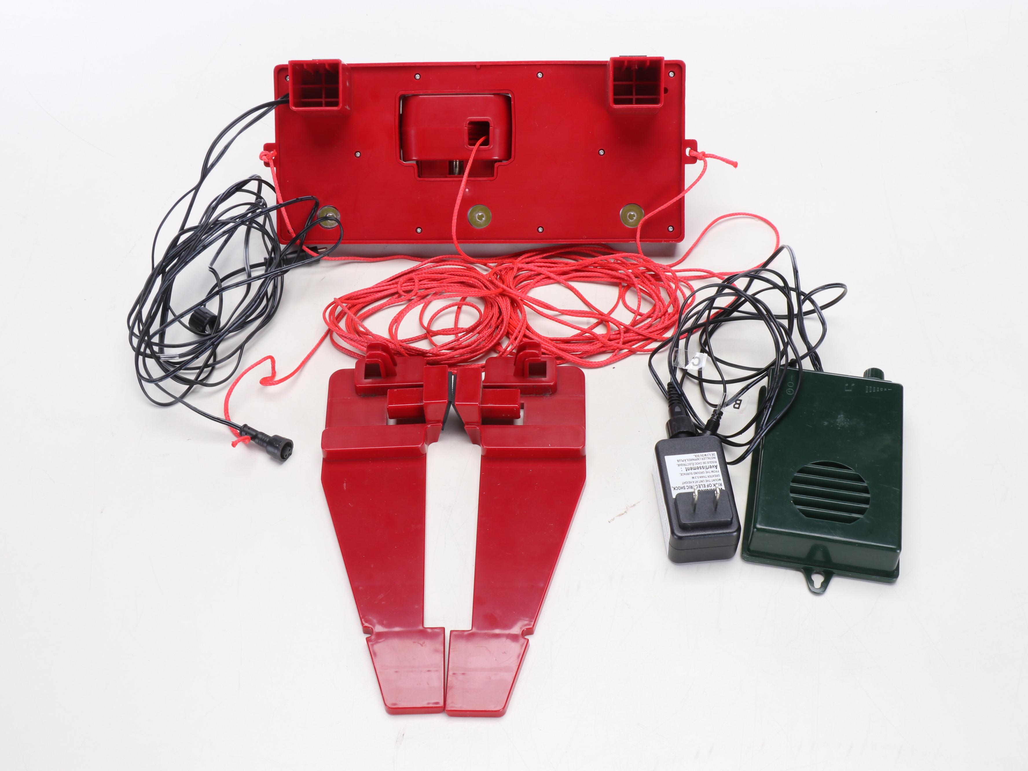 Animated Outdoor Climbing Santa with Tree Skirts