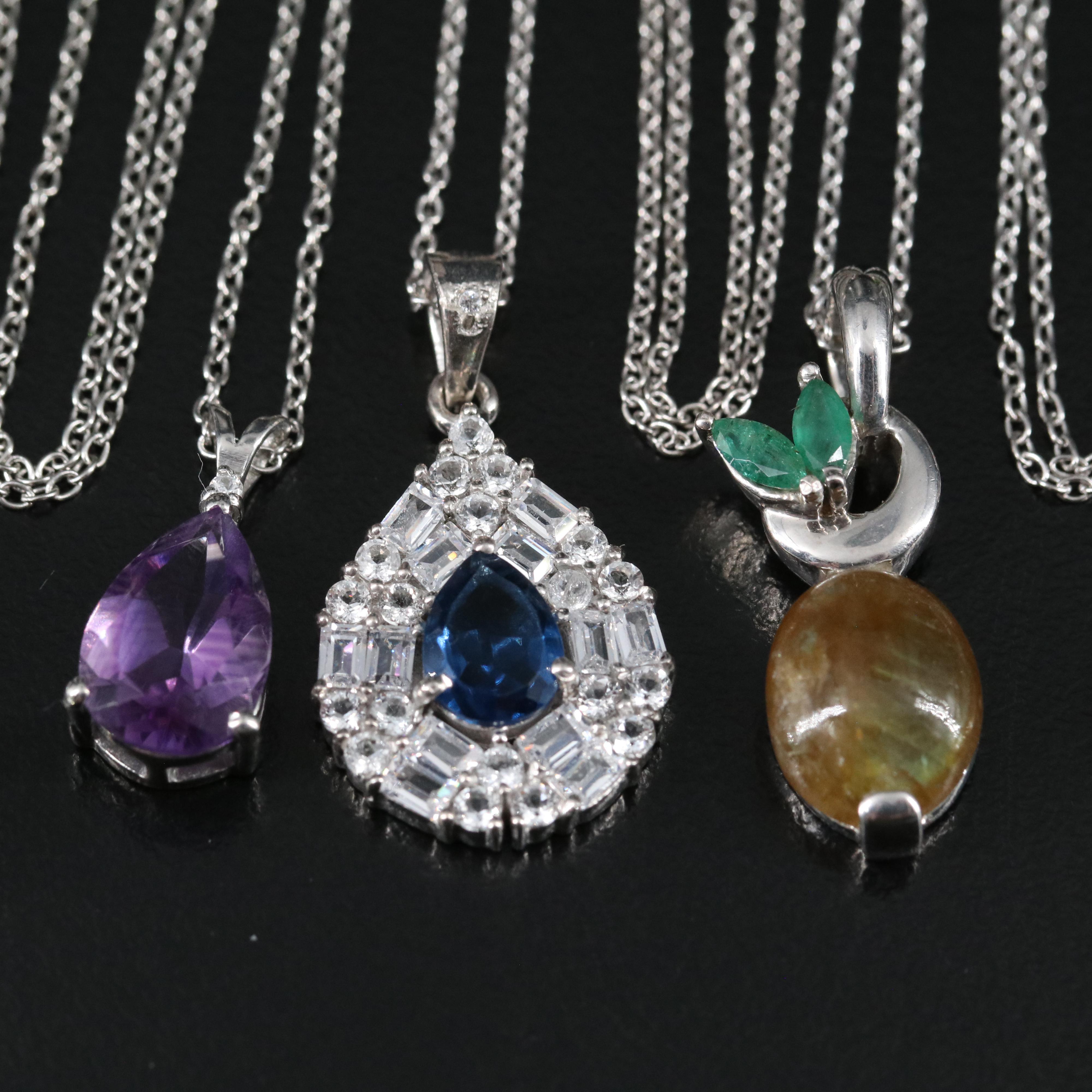 14 Assorted Sterling Silver Rings, Necklaces, and Earrings