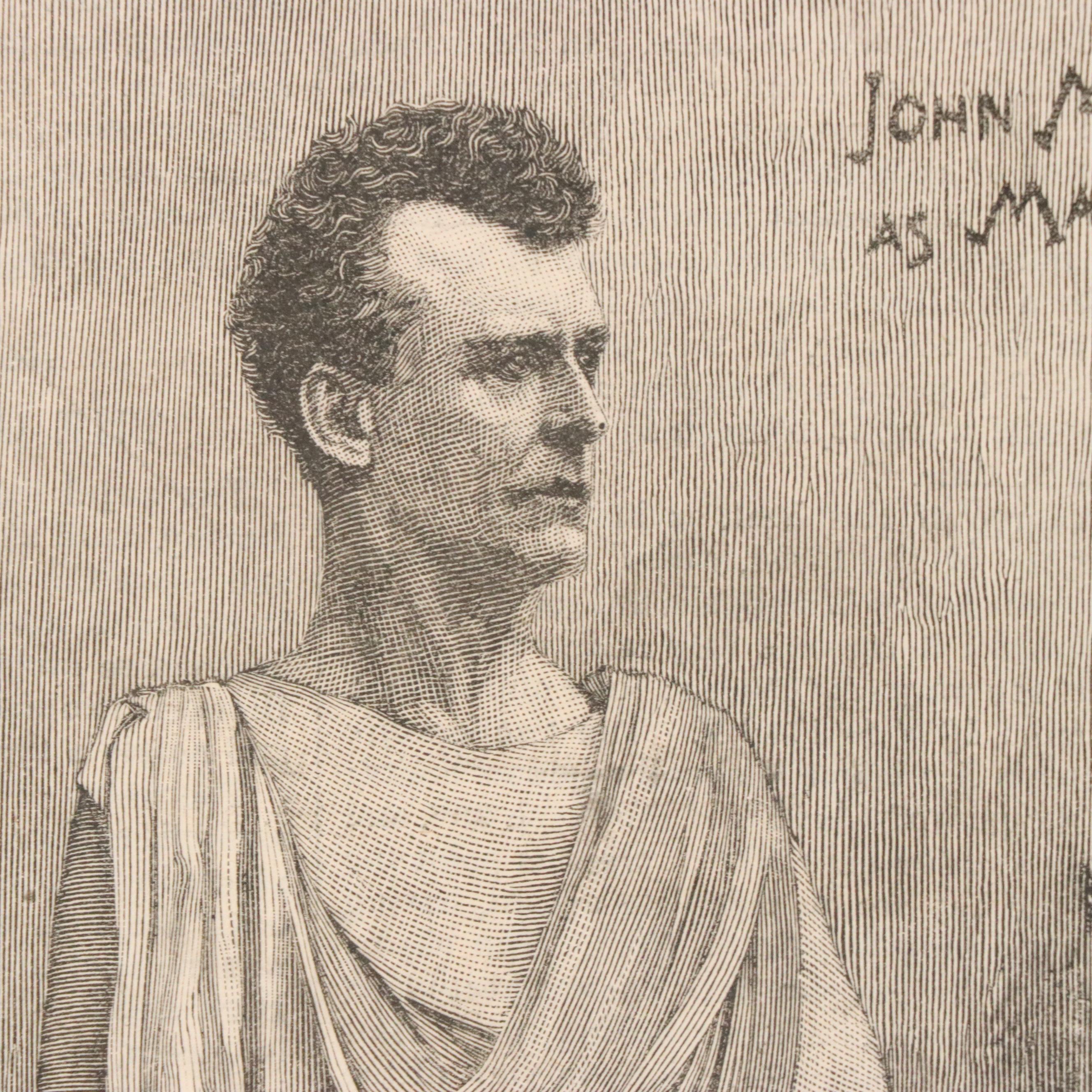 Harper's Weekly Wood Engraving "The Dramatic Festival at Cincinnati," 1883