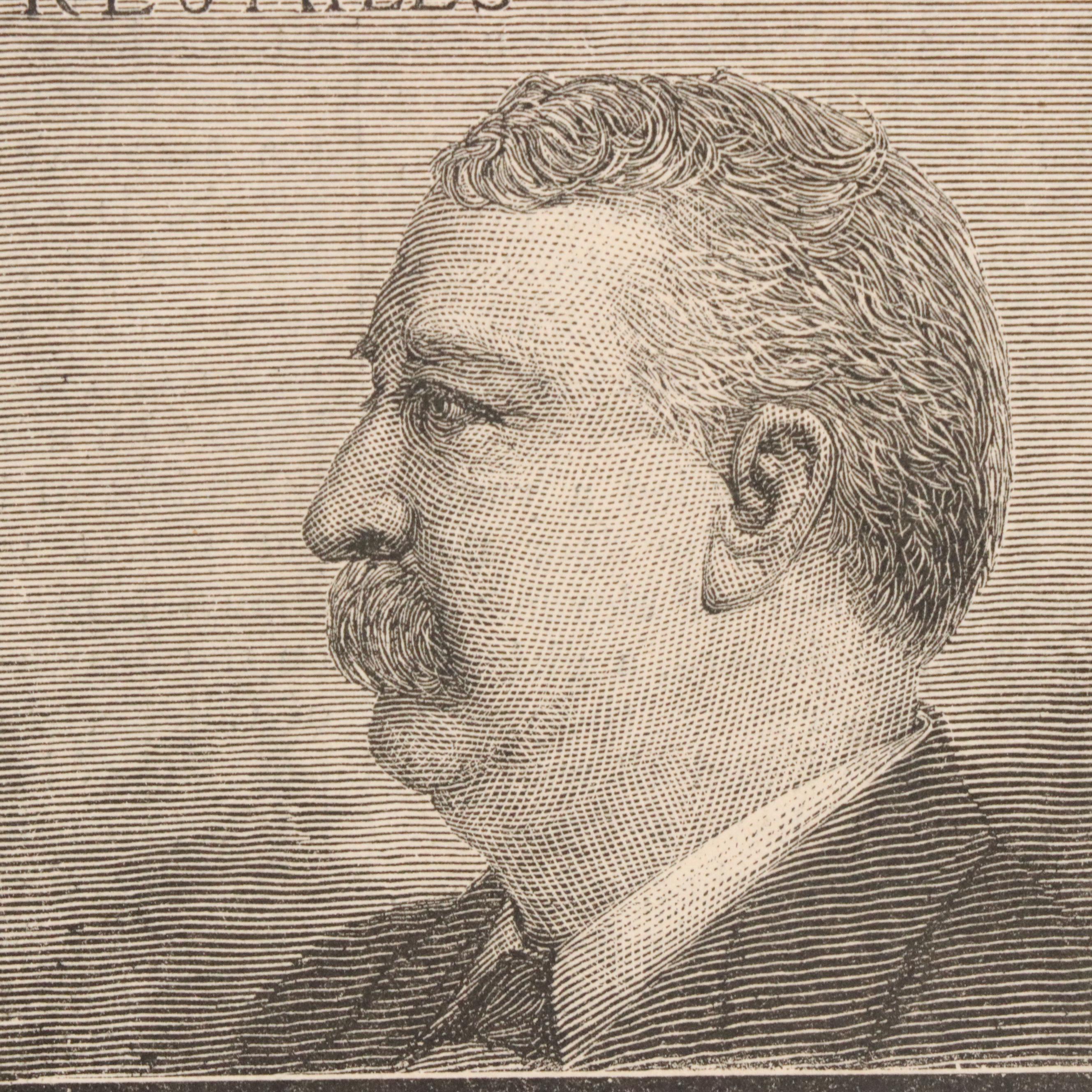 Harper's Weekly Wood Engraving "The Dramatic Festival at Cincinnati," 1883