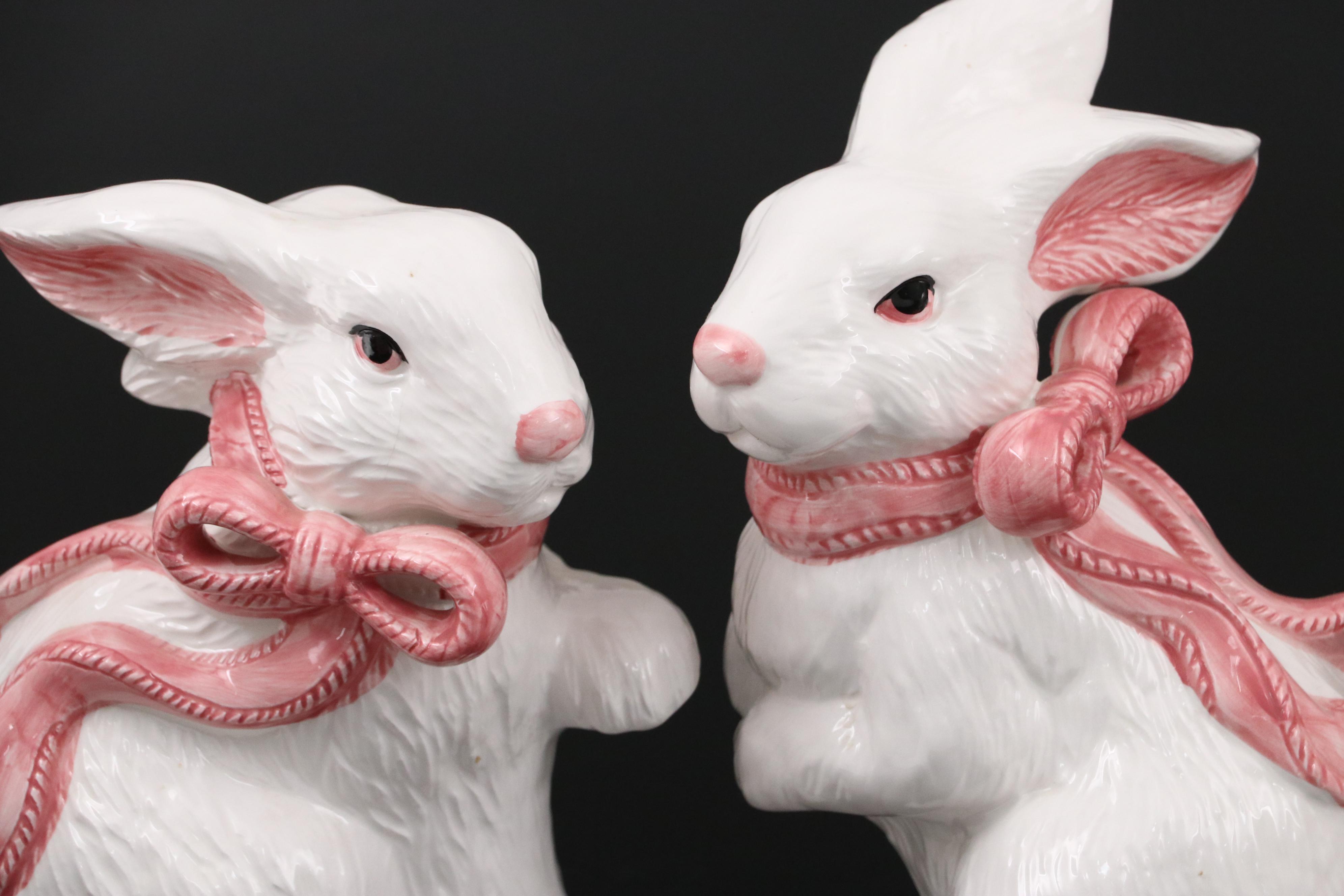 Lillian Vernon and Other Ceramic Rabbit Serveware and Figurines