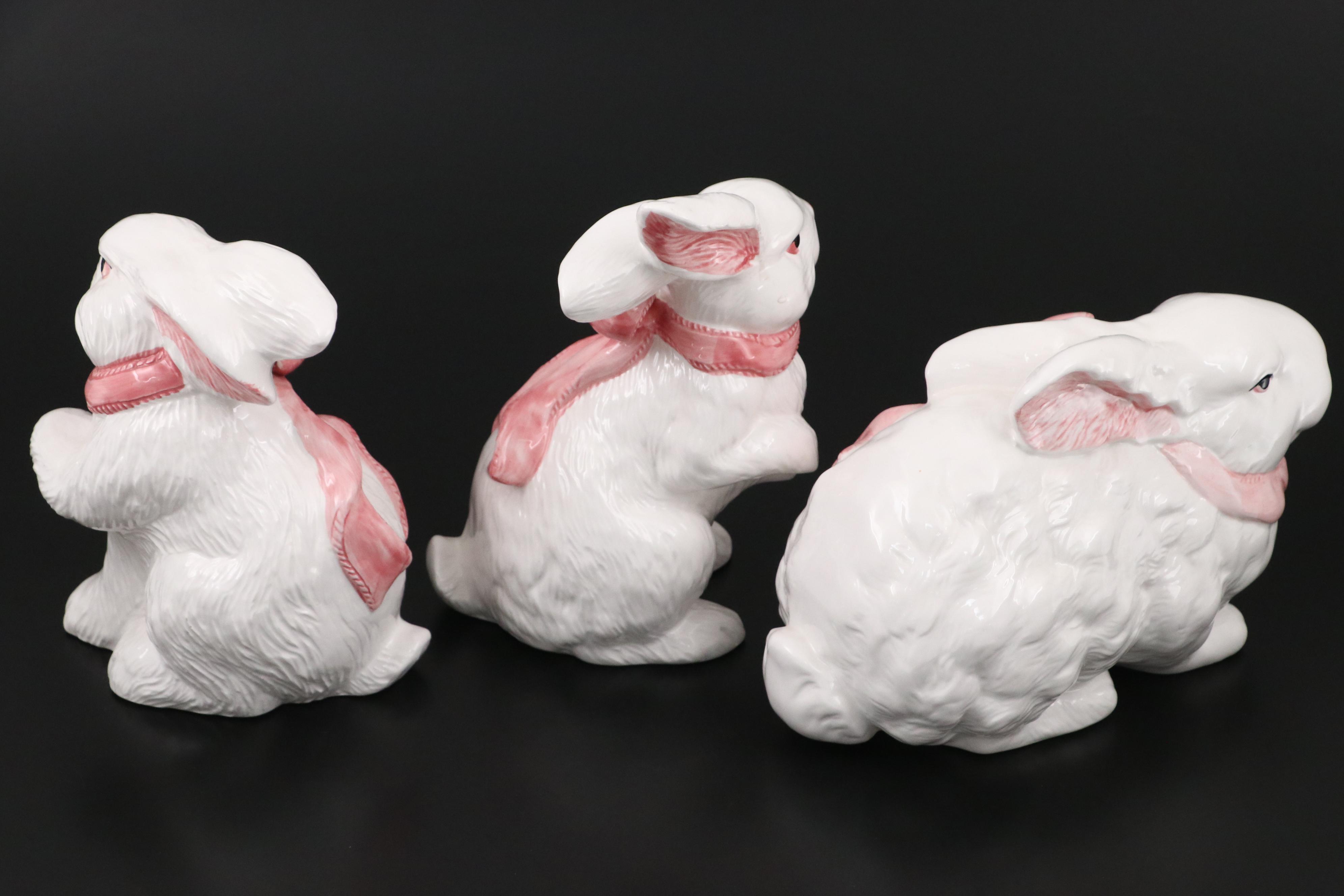 Lillian Vernon and Other Ceramic Rabbit Serveware and Figurines