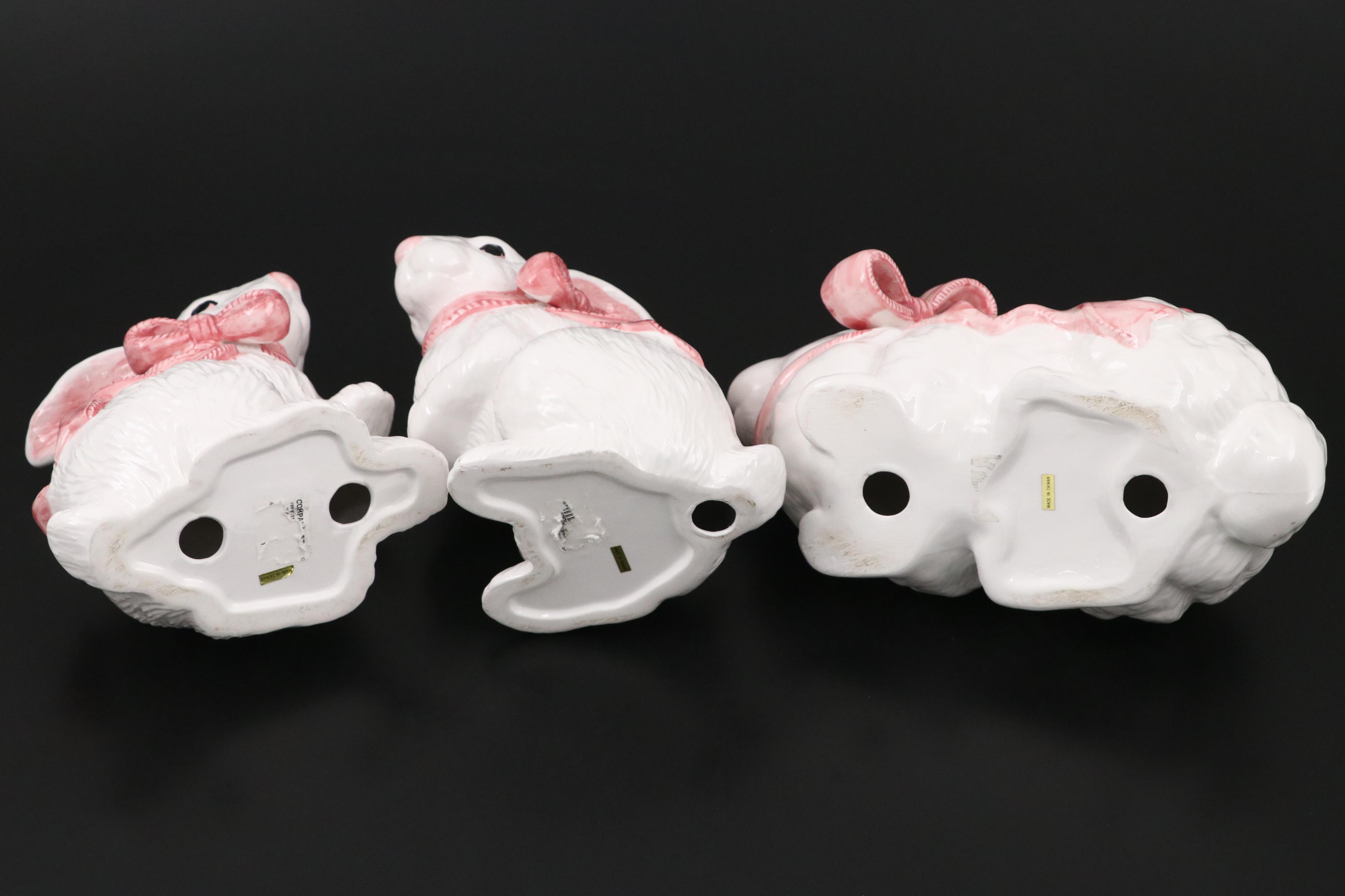 Lillian Vernon and Other Ceramic Rabbit Serveware and Figurines