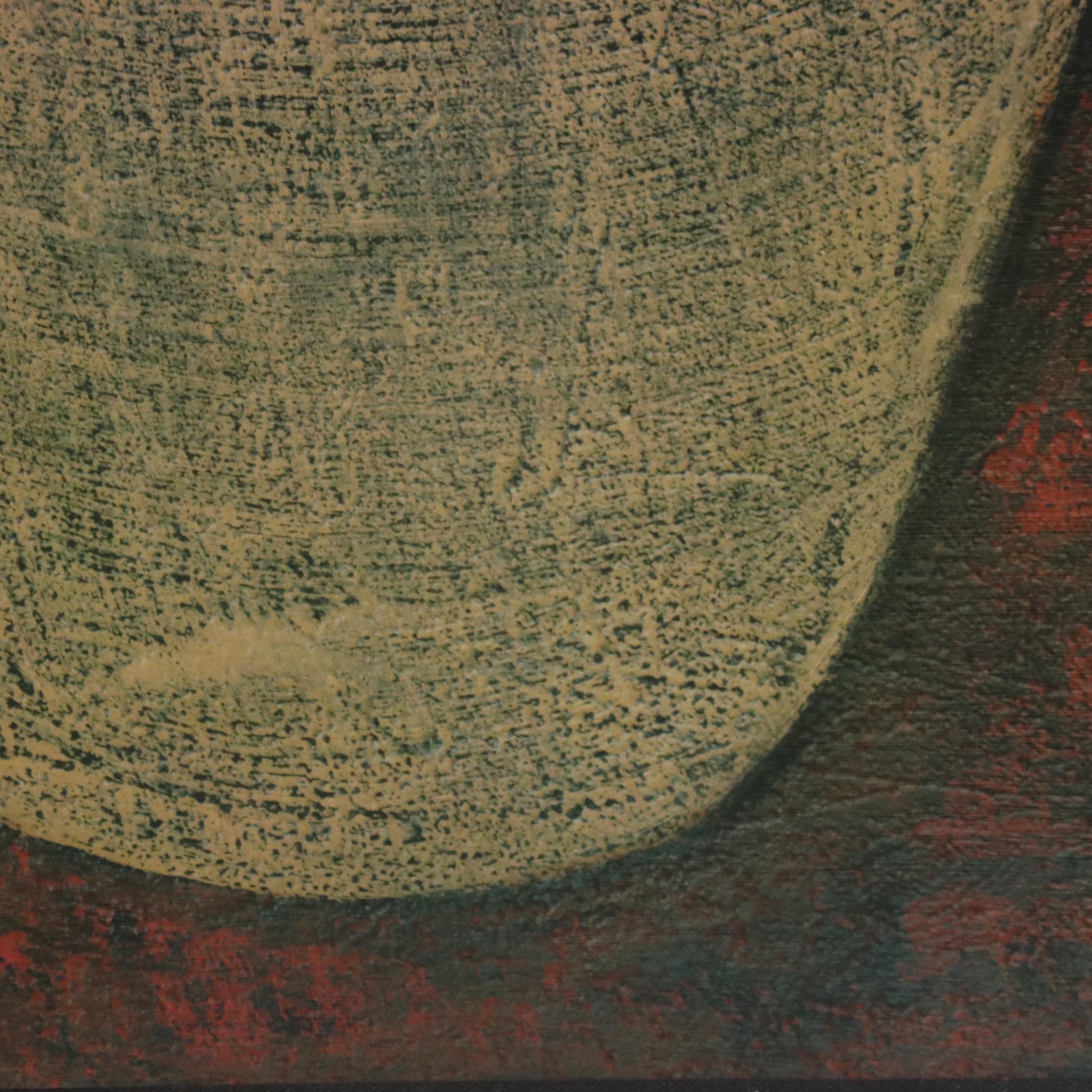 Embellished Offset Lithograph "Poppies," Late 20th / 21st Century