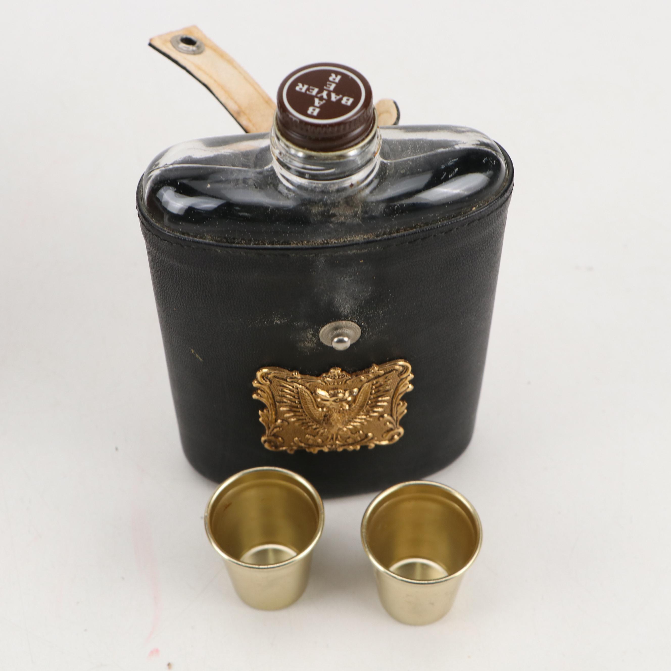 Philadelphia Mfg. Duck Ashtray with Wooden Poker Caddy and Other Accessories