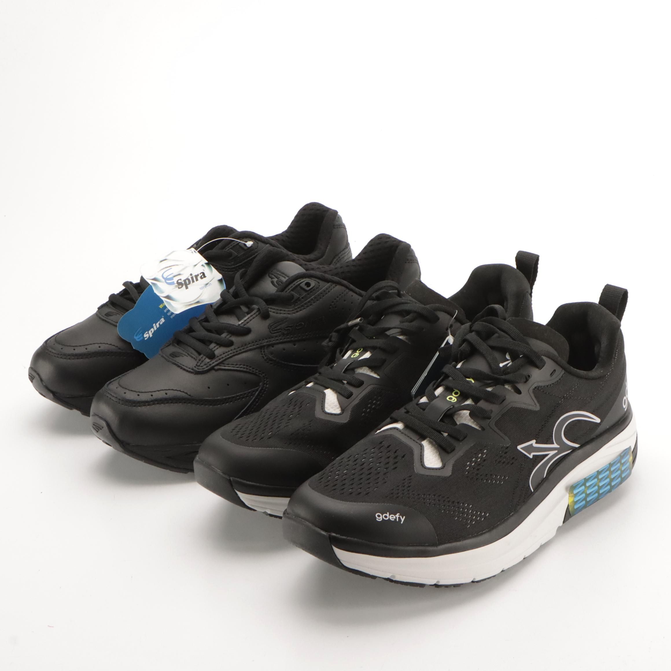 Men's Spira Slip-Resistant Classic Walker and G-Defy Lauff Sneakers with Box