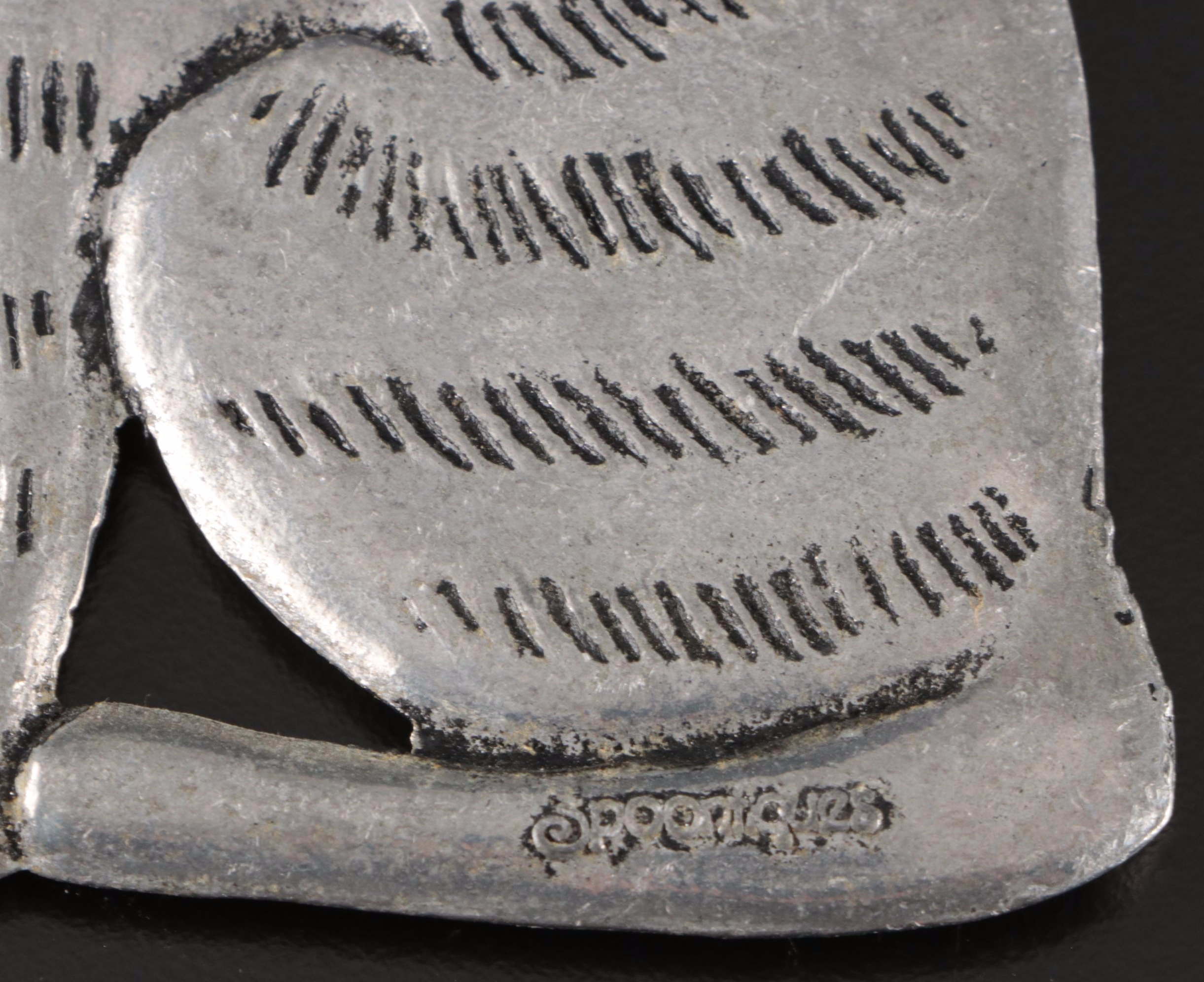 Spooniques Pressed Pewter Cat and Bell Wind Chime