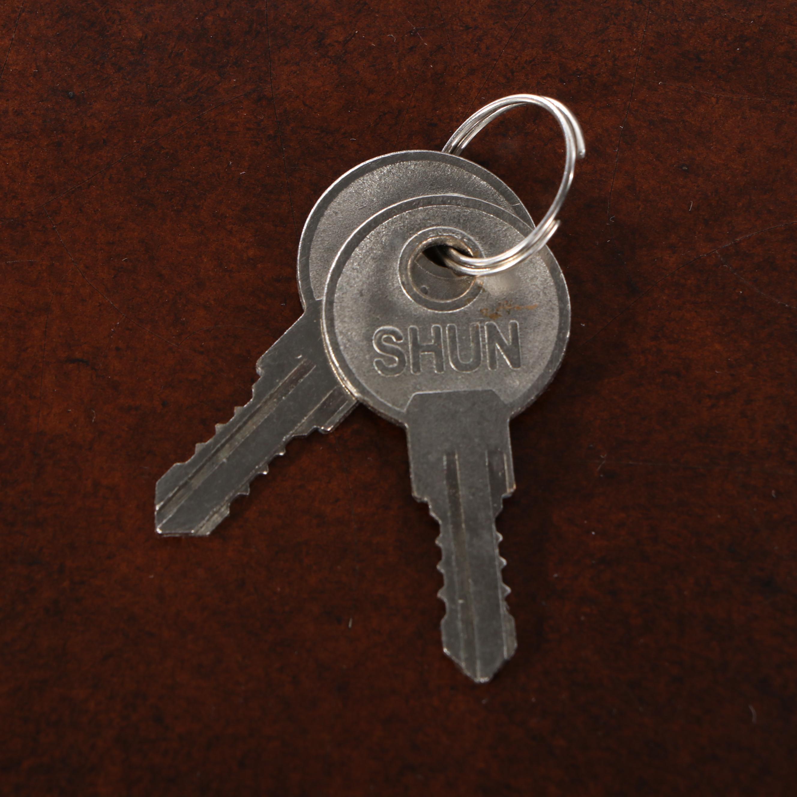 Hekman Leather Top Black Painted Wood Lateral Filing Cabinet