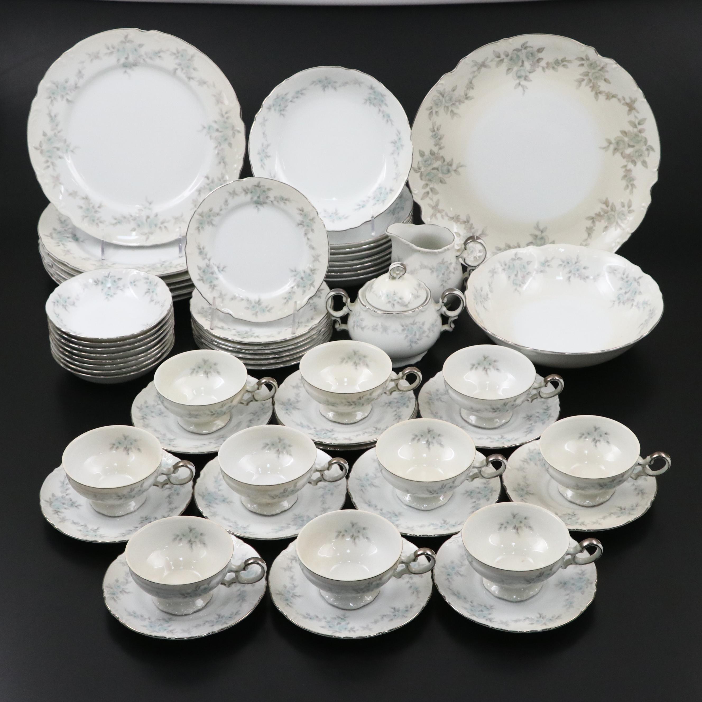 Mikasa "Barbizon" Porcelain Dinnerware and Serving Pieces, Mid to Late 20th C.