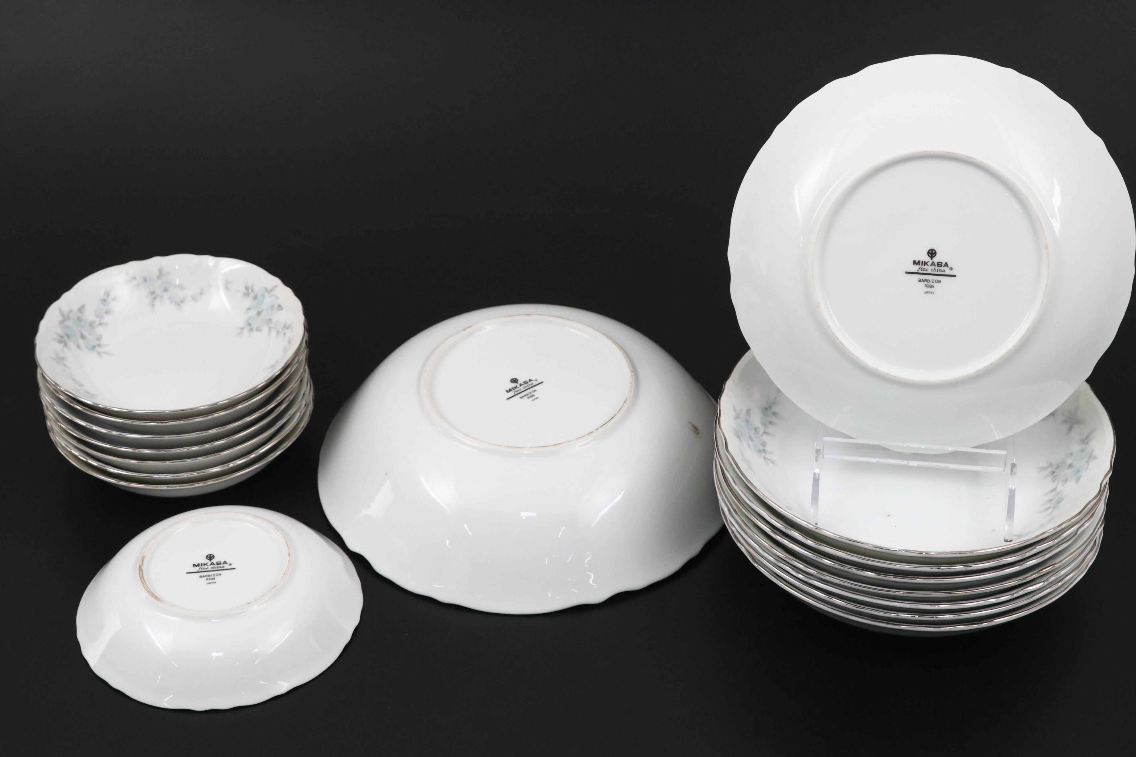 Mikasa "Barbizon" Porcelain Dinnerware and Serving Pieces, Mid to Late 20th C.