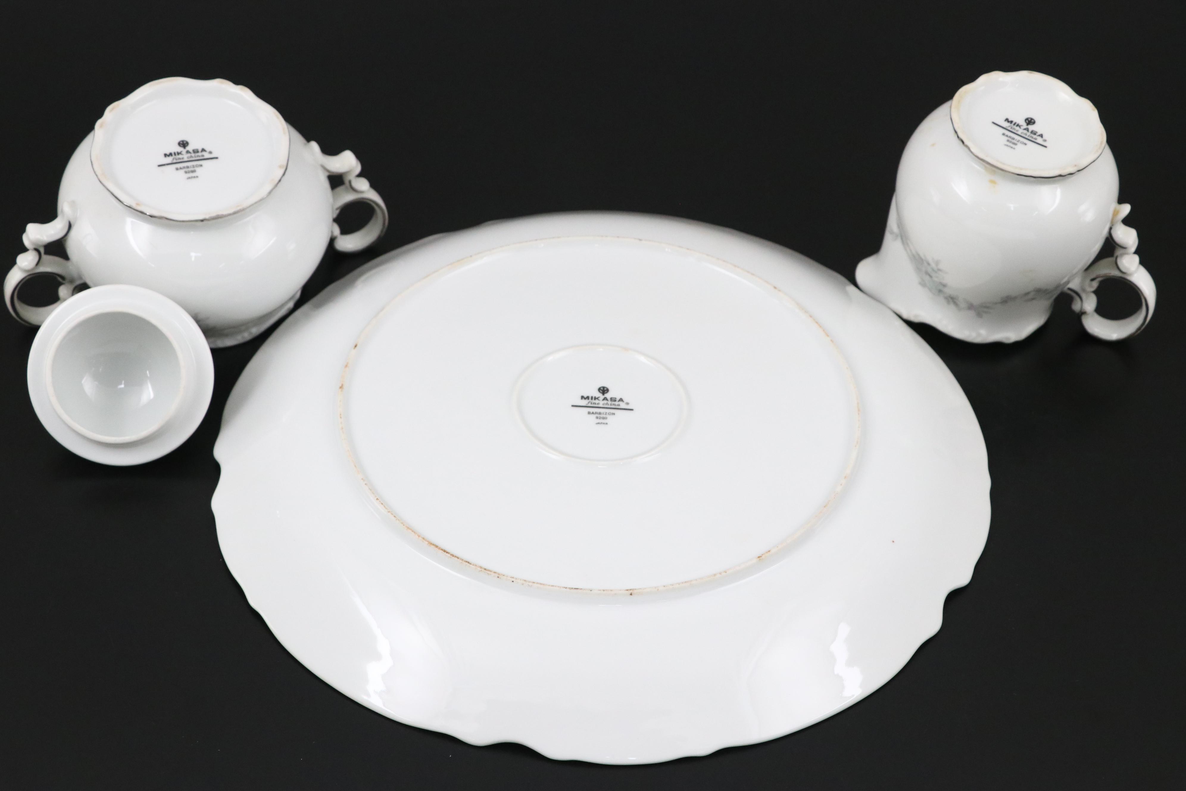 Mikasa "Barbizon" Porcelain Dinnerware and Serving Pieces, Mid to Late 20th C.