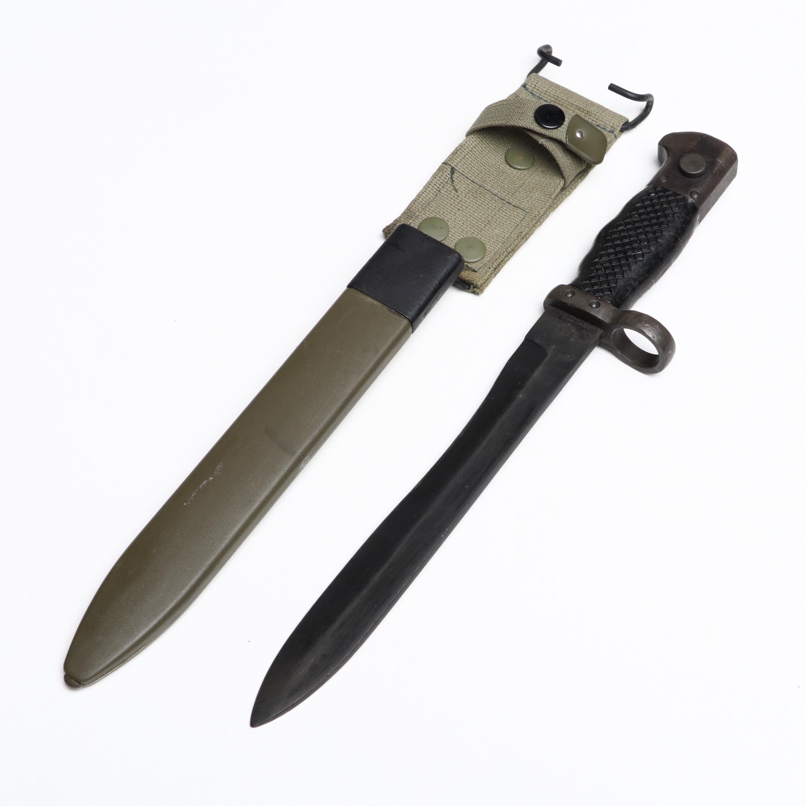 Spanish M1964 Rifle Bayonet in Scabbard, Mid-20th Century