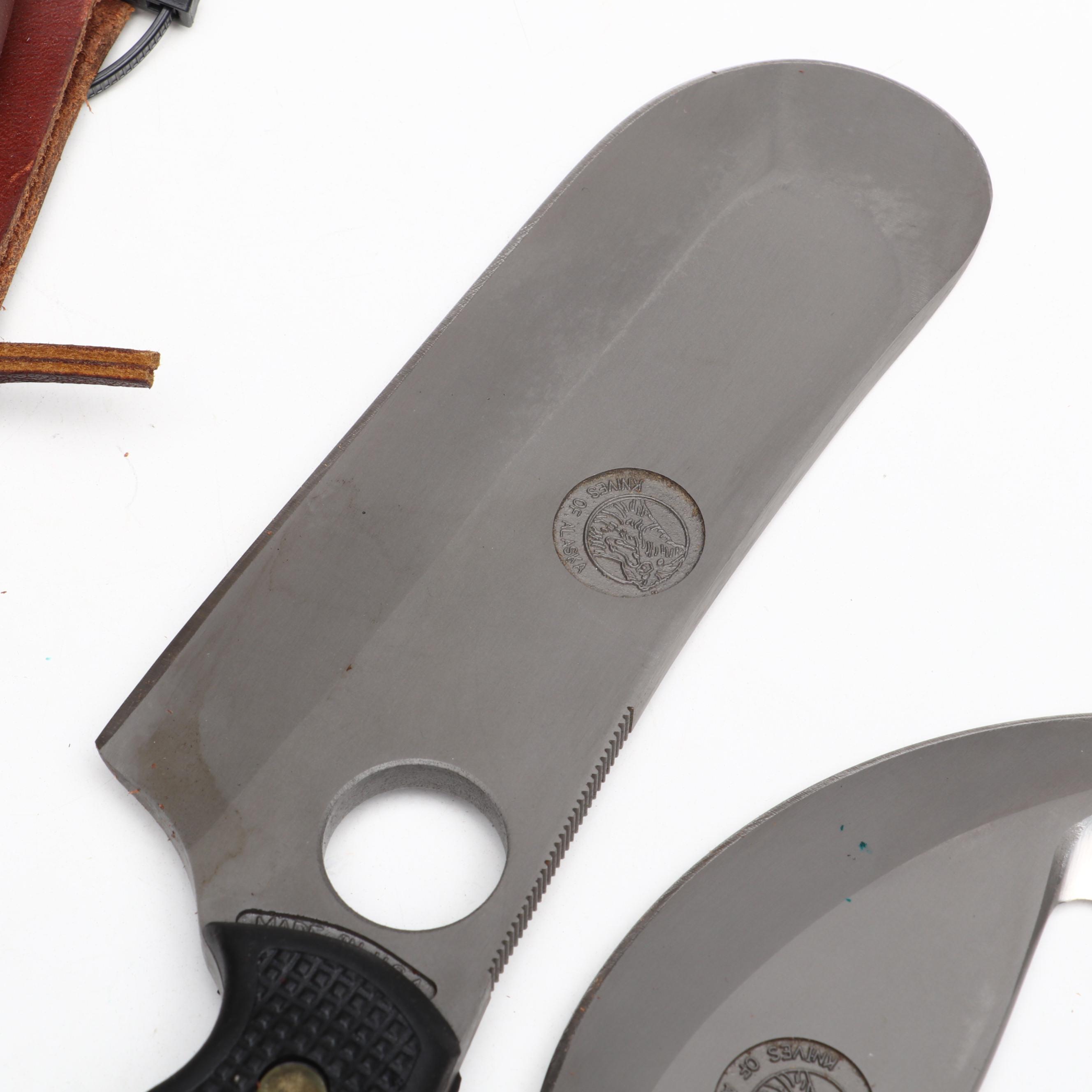 Knives of Alaska Hunting Knife Set in Leather Scabbard