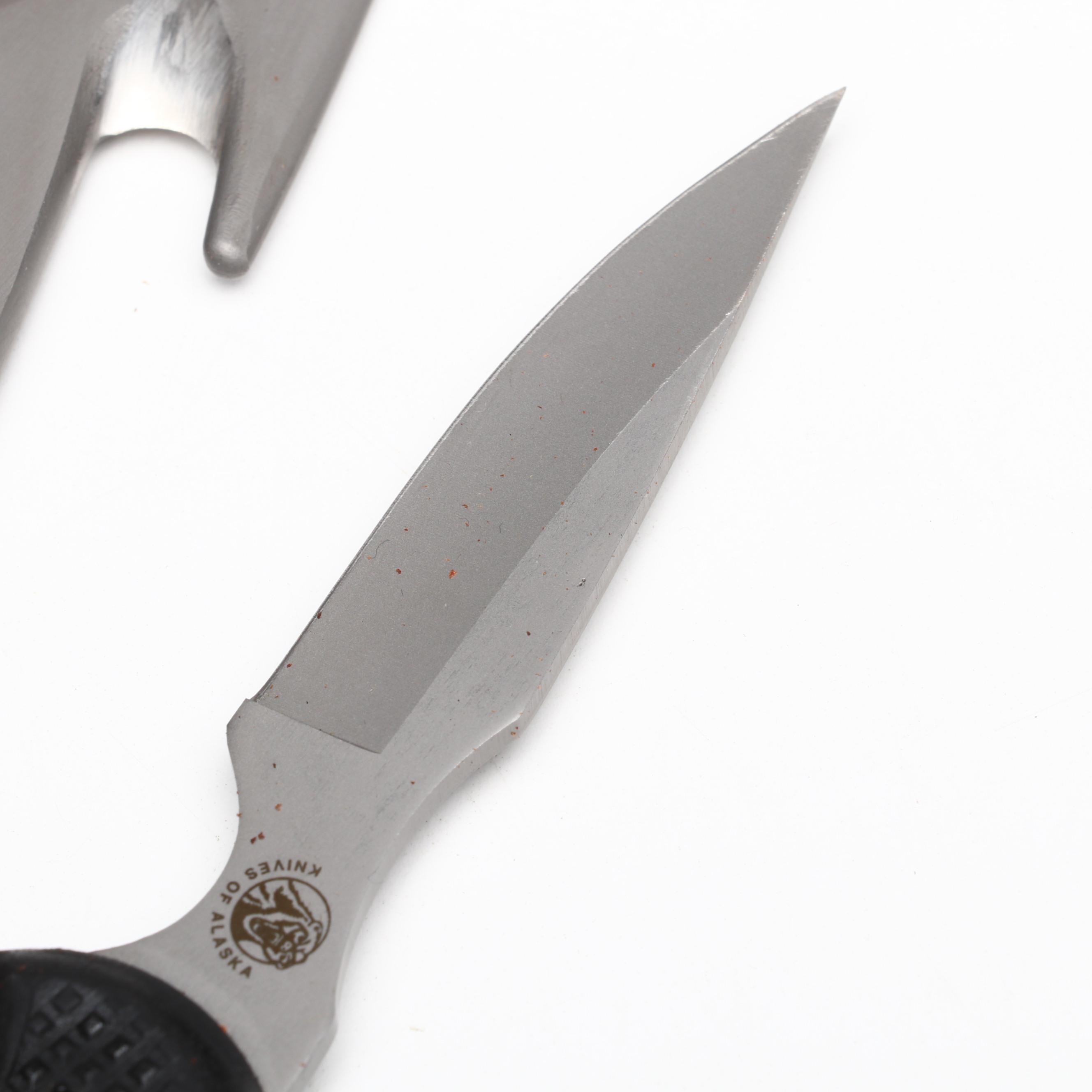 Knives of Alaska Hunting Knife Set in Leather Scabbard