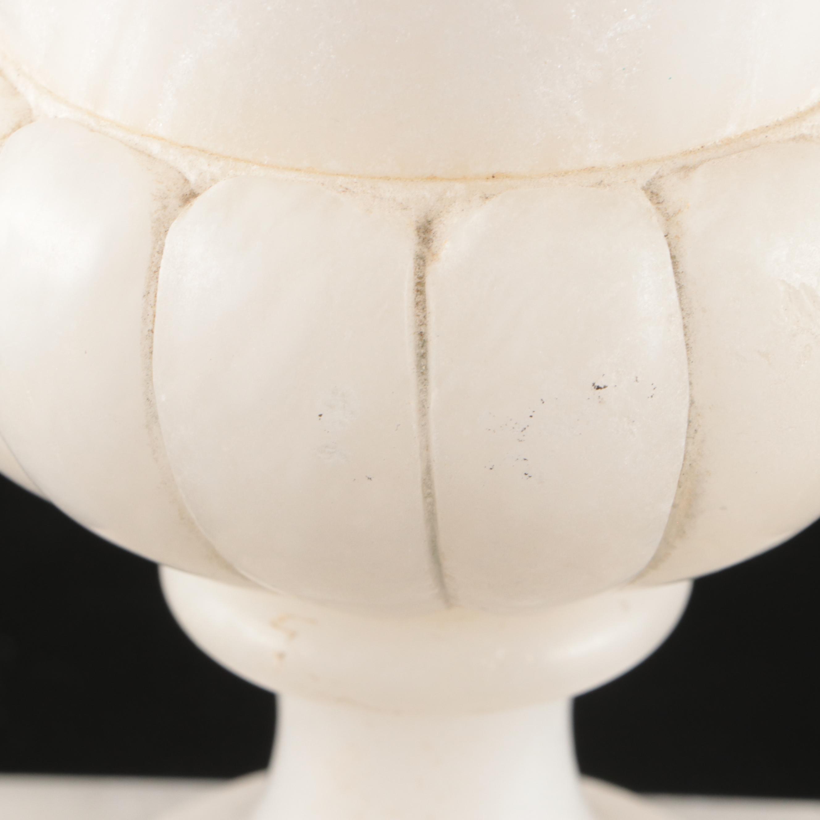 Italian Marble Urn Shaped Lamp and Vases, Mid to Late 20th Century