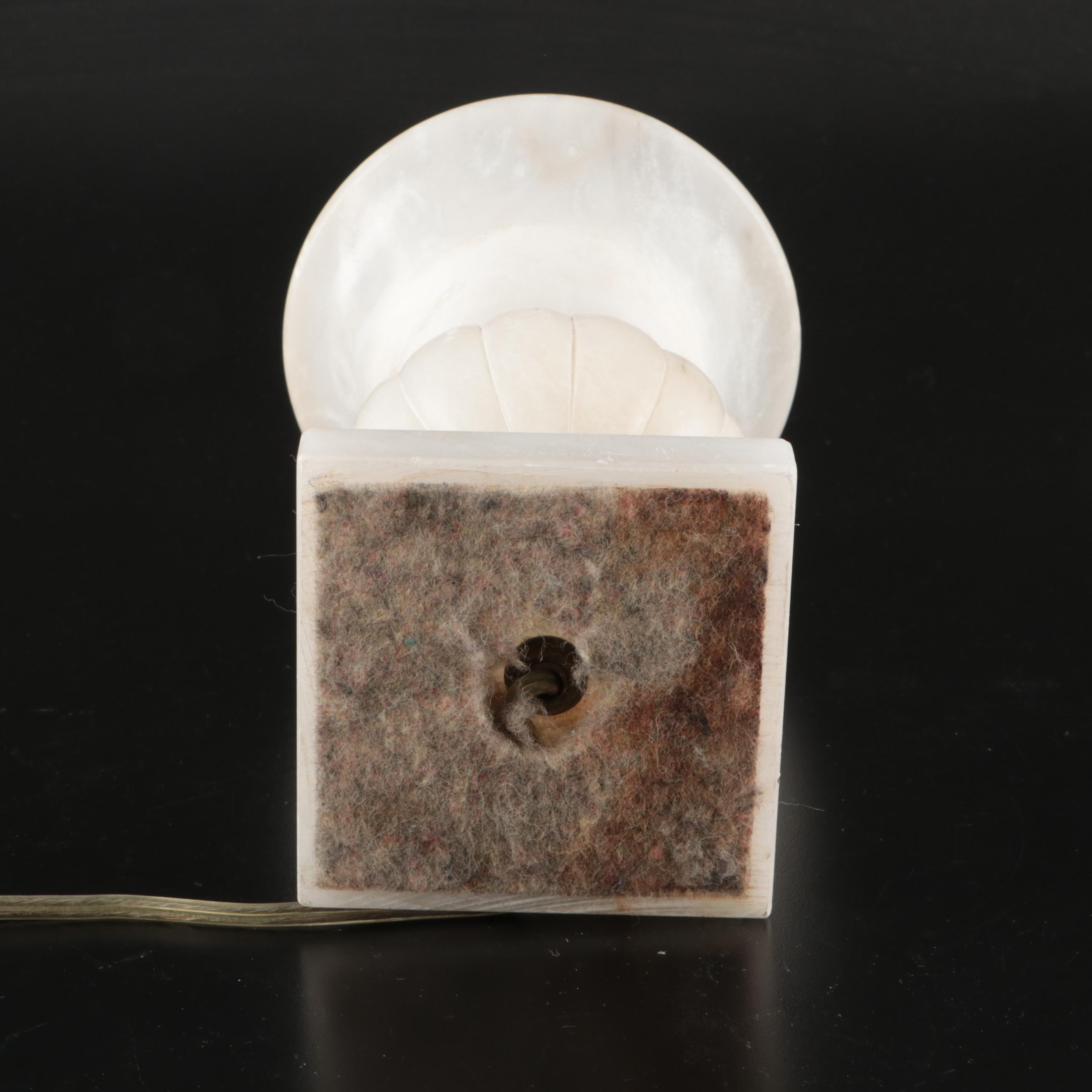 Italian Marble Urn Shaped Lamp and Vases, Mid to Late 20th Century